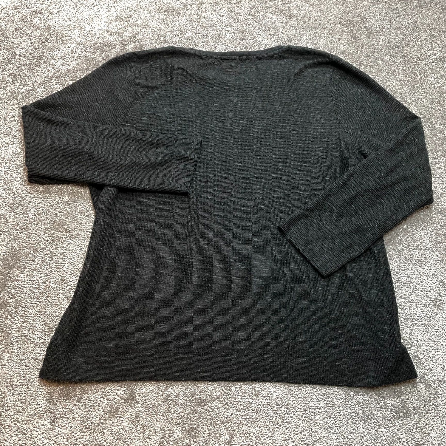 J Brand Unreadable Brand Shirt Mens XL Dark Gray Long Sleeve Pocket Tee Waffle Thermal Size US XL / EU 56 / 4 - 7 Thumbnail