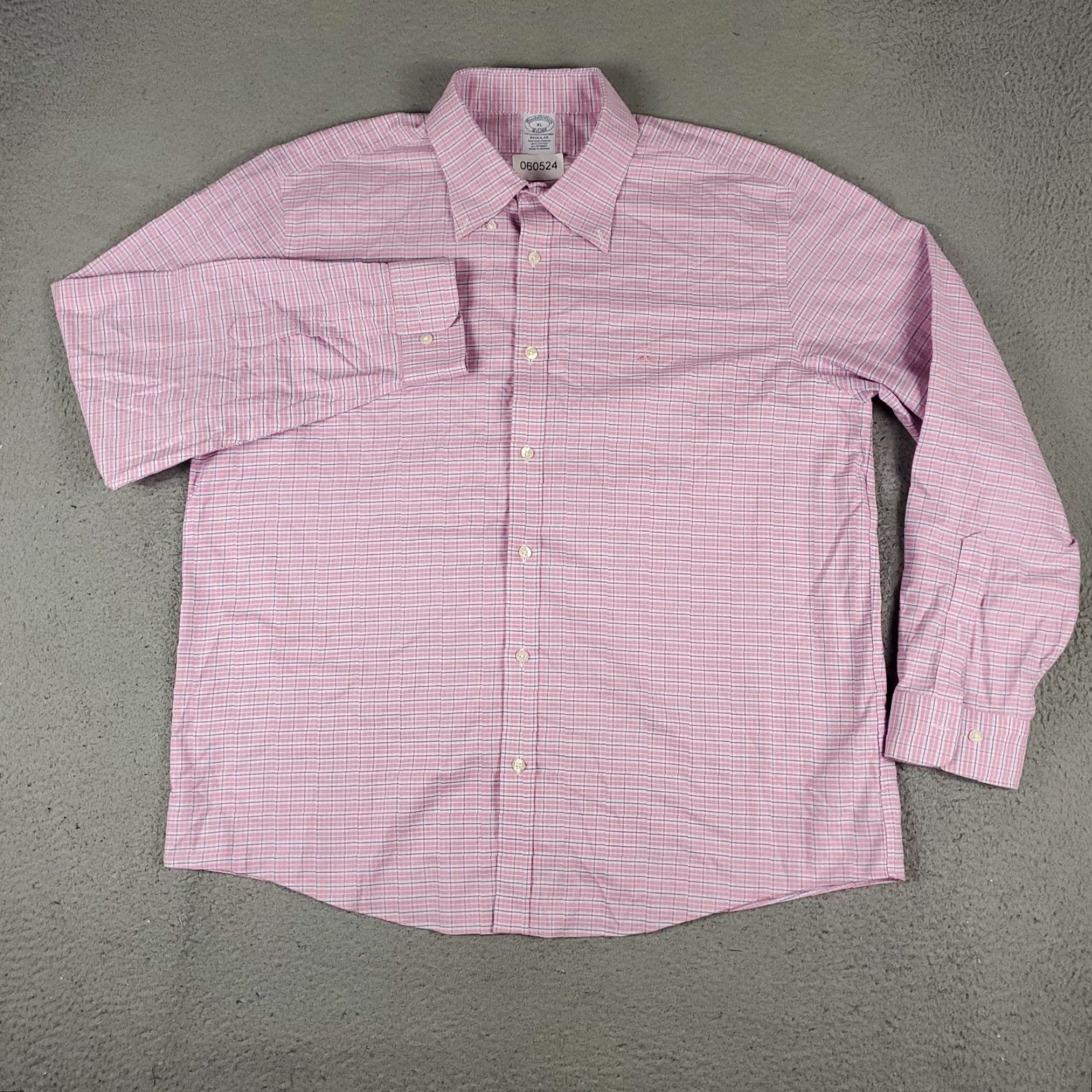 Brooks Brothers Brooks Brothers Button-Up Shirt Mens XL Pink Plaid Long Sleeve Casual Size US XL / EU 56 / 4 - 2 Thumbnail