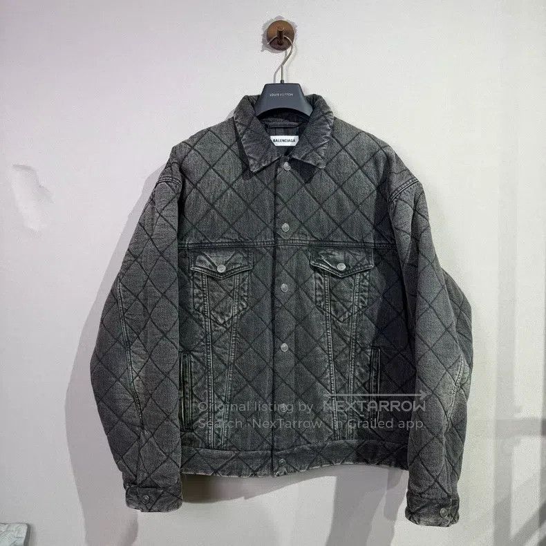 Balenciaga Balenciaga Denim Plaid Cotton Jacket Size XS / US 0-2 / IT 36-38 - 1 Thumbnail