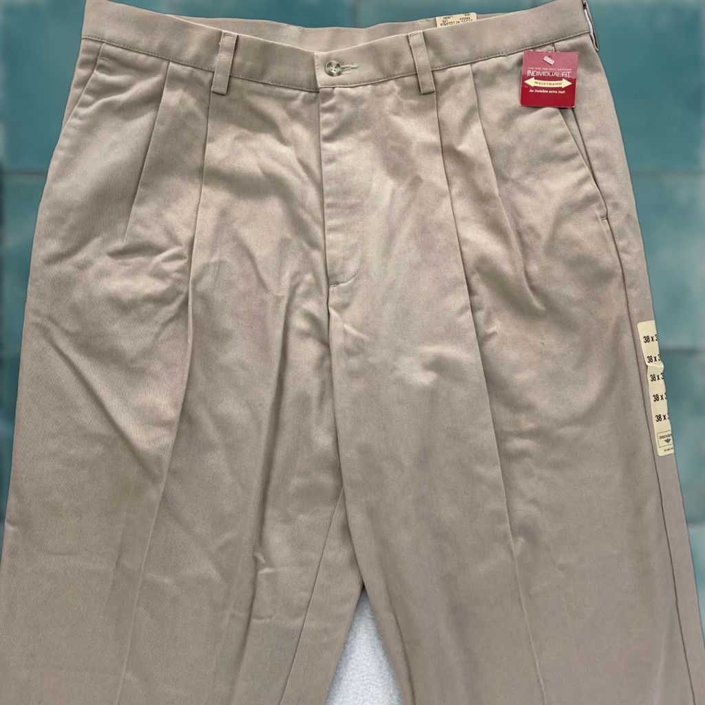 Dockers VINTAGE Dockers Original Khaki Pants Mens 38x32 Pleated Beige Classic Fit NWT Size US 38 / EU 54 - 1 Thumbnail