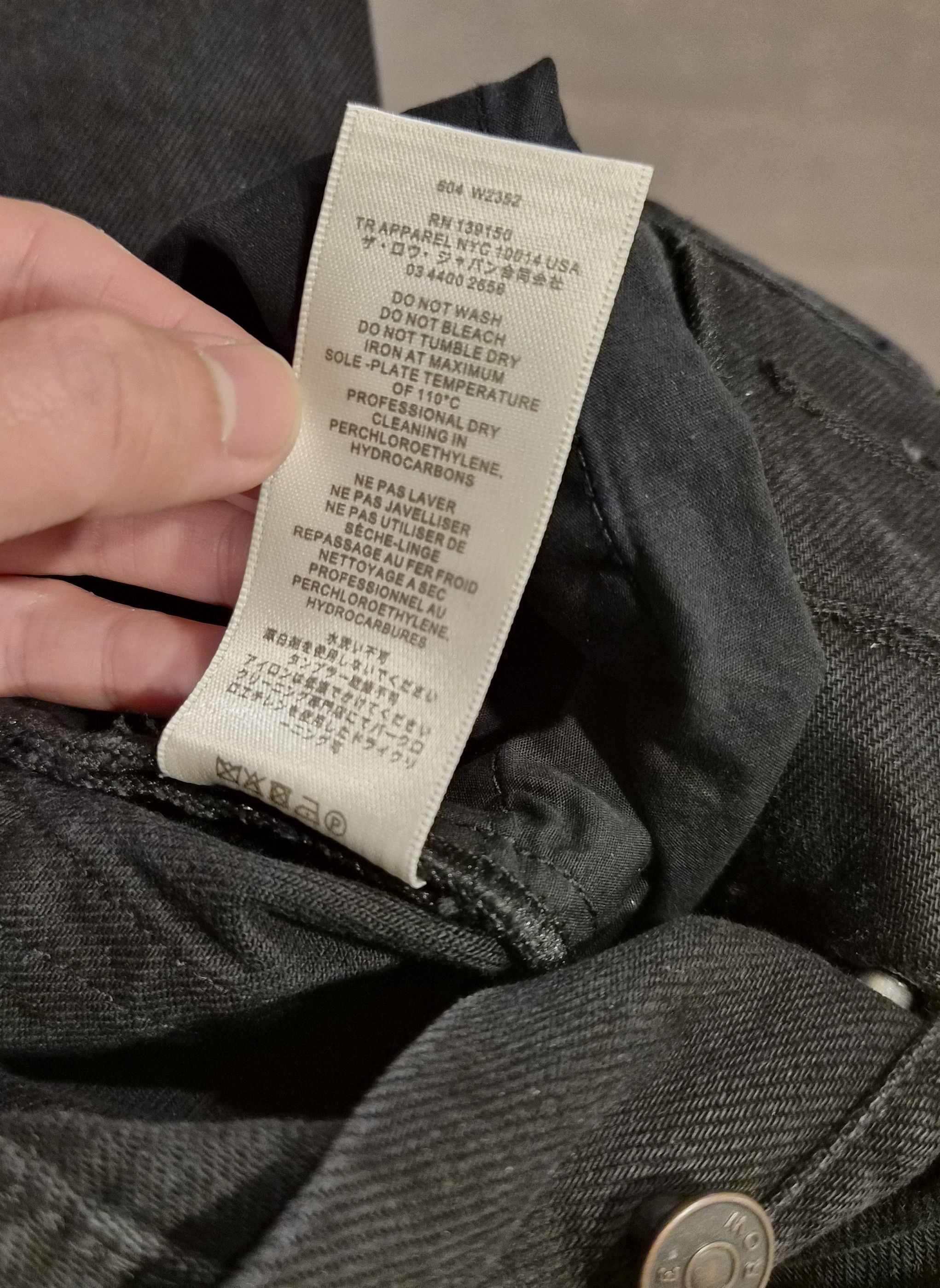The Row The Row Black Denim Straight-Leg Jeans Size US 30 / EU 46 - 5 Thumbnail