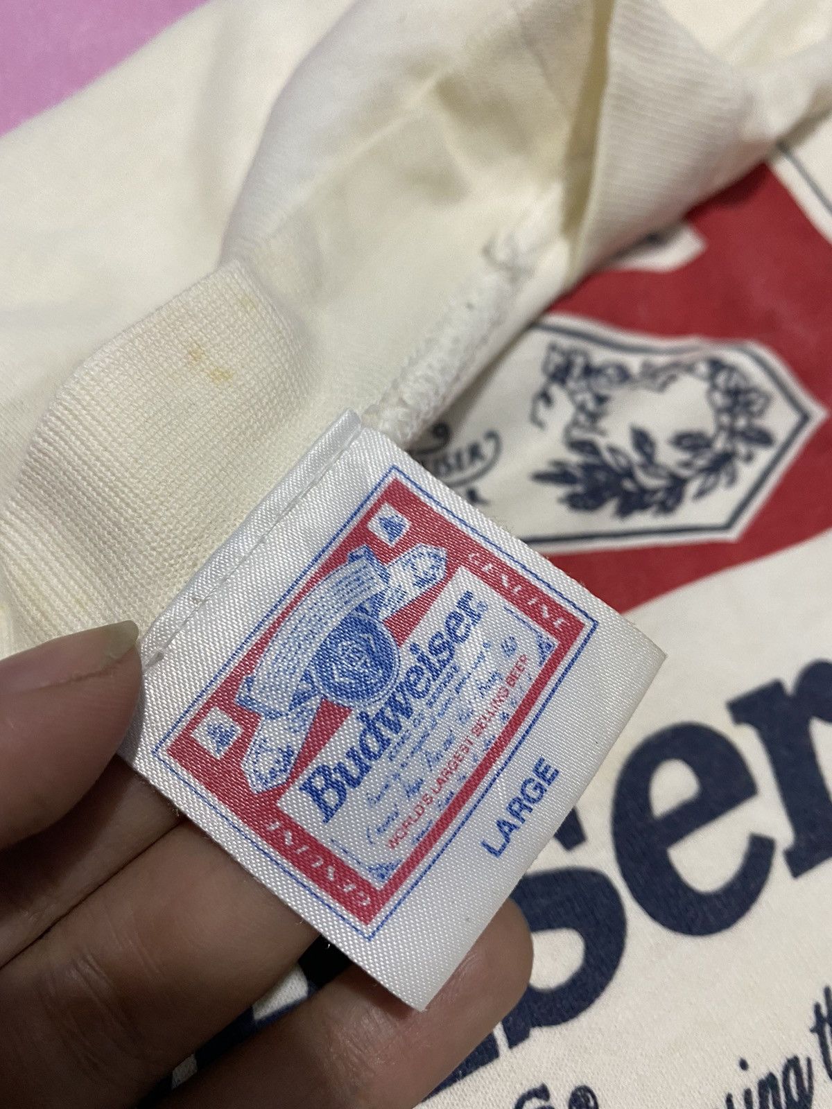Budweiser × Vintage Vintage Budweiser shortsleeve shirt Size US L / EU 52-54 / 3 - 4 Thumbnail