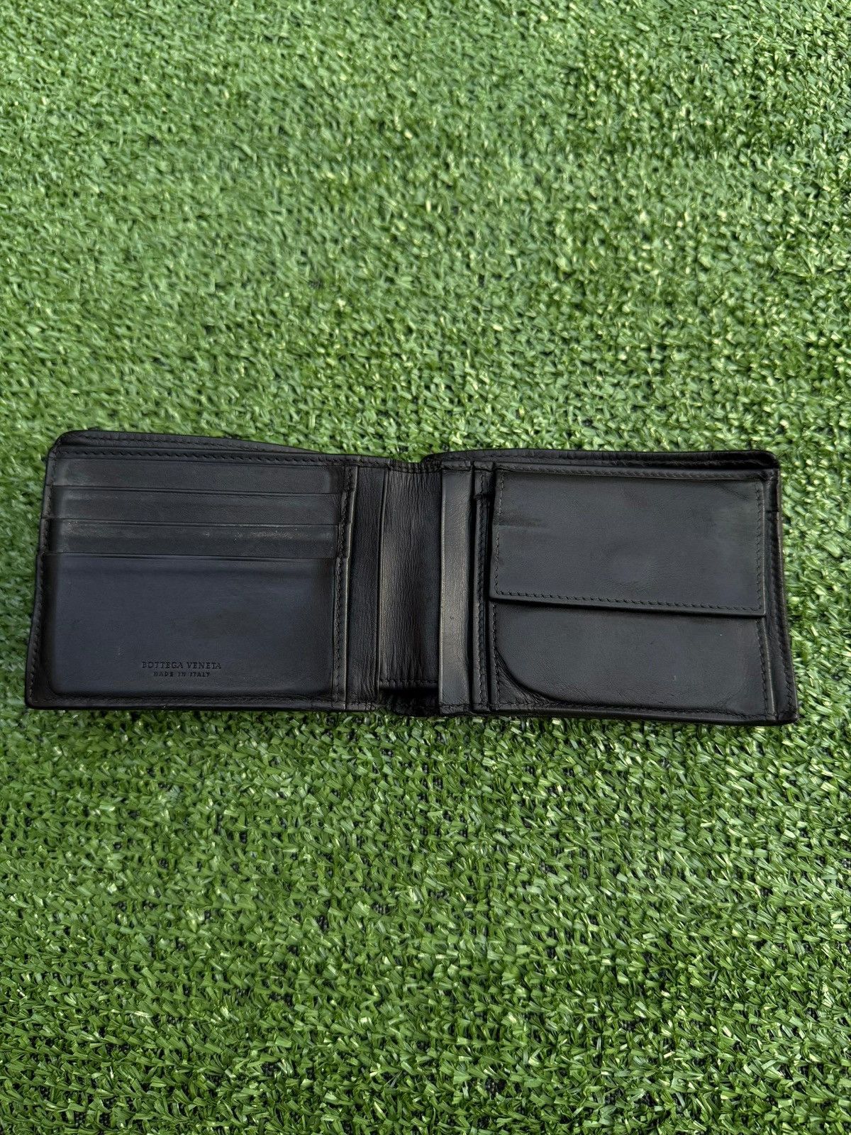 Bottega Veneta Bottega Veneta Intrecciato bi-fold wallet in black calf leat Size ONE SIZE - 3 Thumbnail