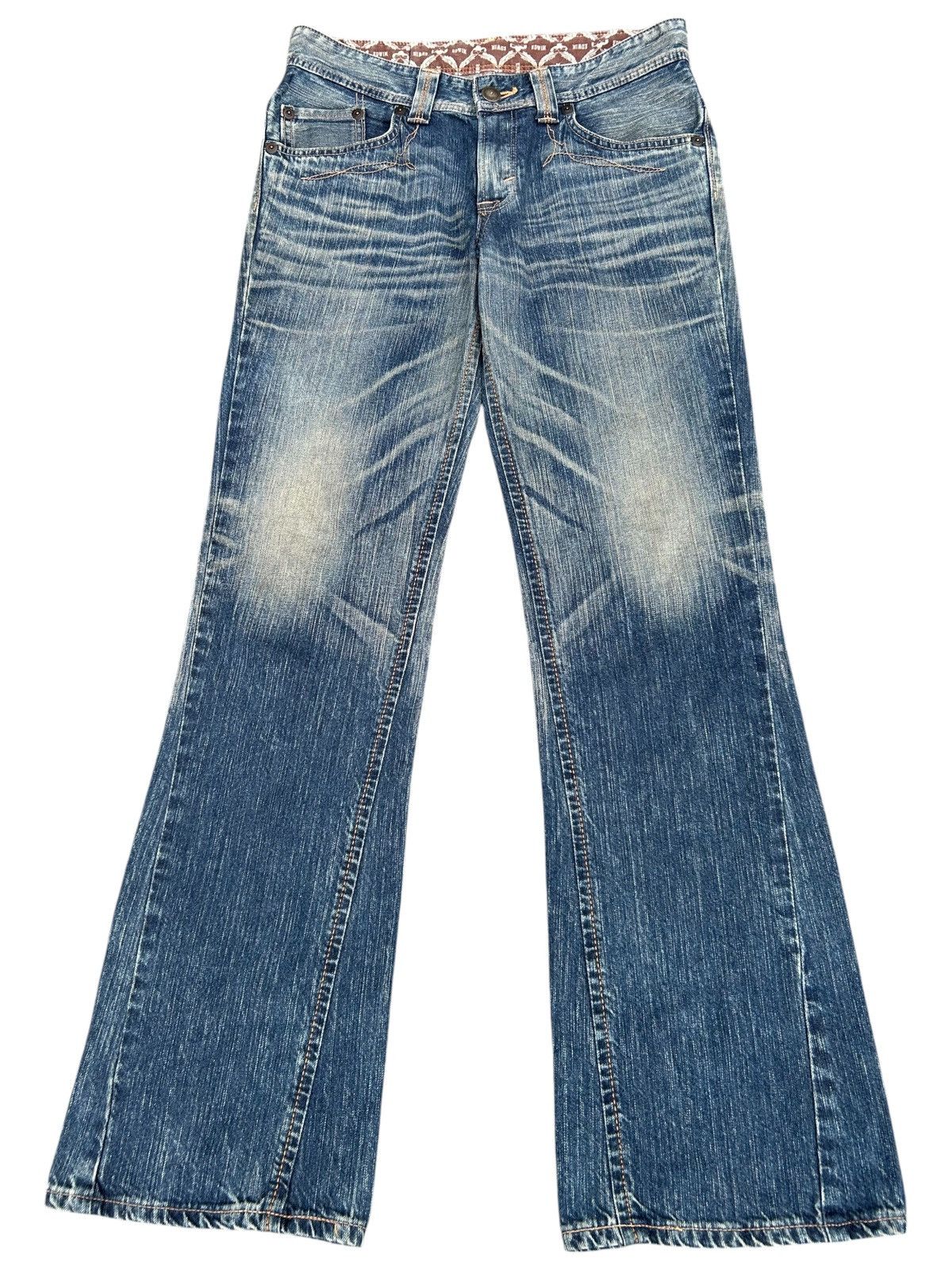Kapital FLARE EDWIN XVS NAVAJO HIPPIES STYLE FADED & RUSTY DENIM Size US 33 - 1 Thumbnail