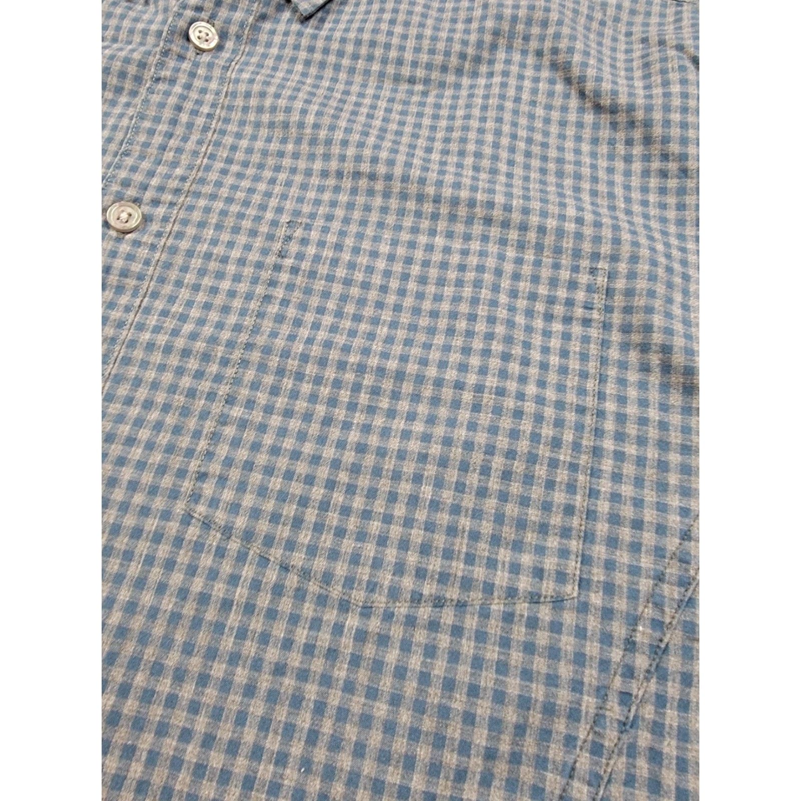 John Varvatos John Varvatos Shirt Mens Medium Blue Gray Check Button Up Casual Classic Preppy Size US M / EU 48-50 / 2 - 4 Thumbnail