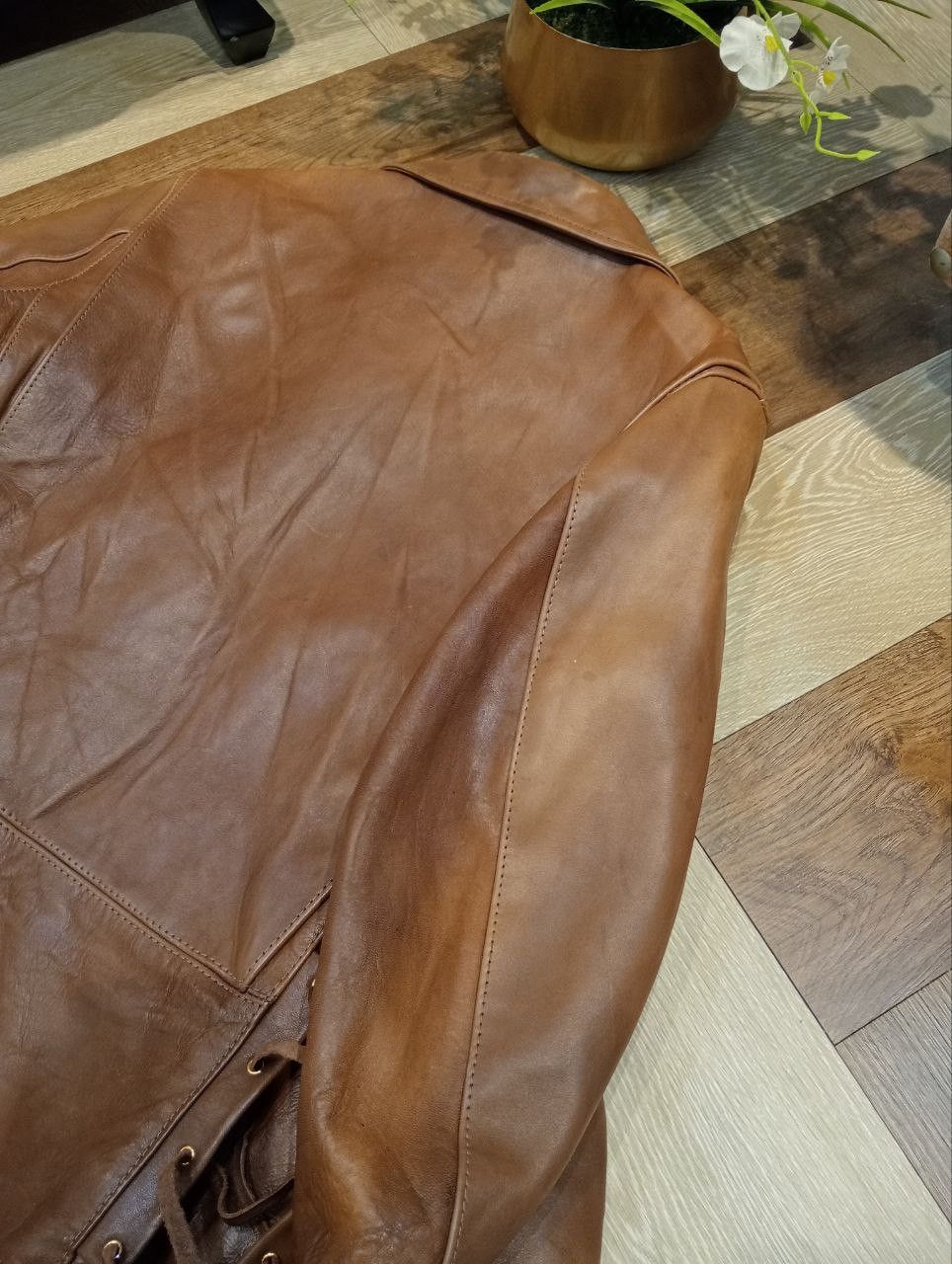 The Flat Head THE FLAT HEAD SINGLE RIDER HORSE LEATHER JACKET - SIZE 44 Size US XL / EU 56 / 4 - 18 Thumbnail