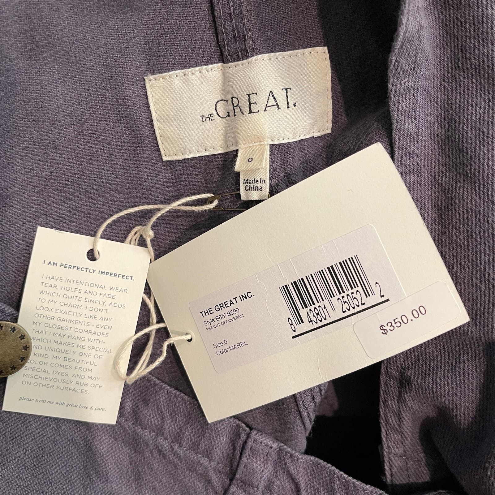 Other The Great The Cut Off Overall in Marble Size 0 Size 25" / US 0 / IT 36 - 7 Thumbnail