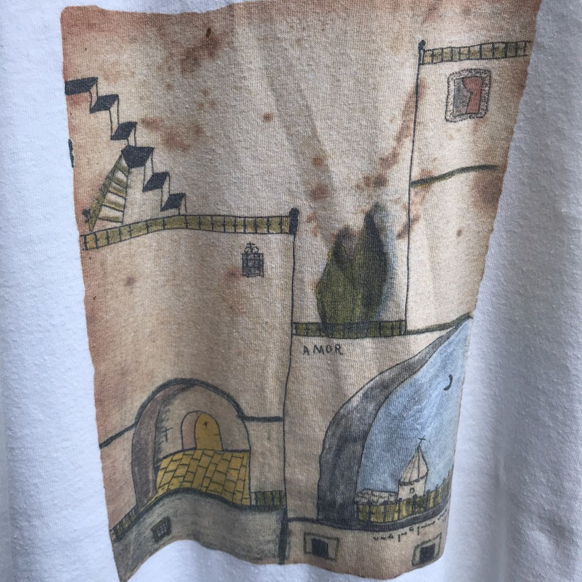Vintage Vintage 90s FEDERICO GARCIA LOCA art tee Size US XL / EU 56 / 4 - 3 Thumbnail