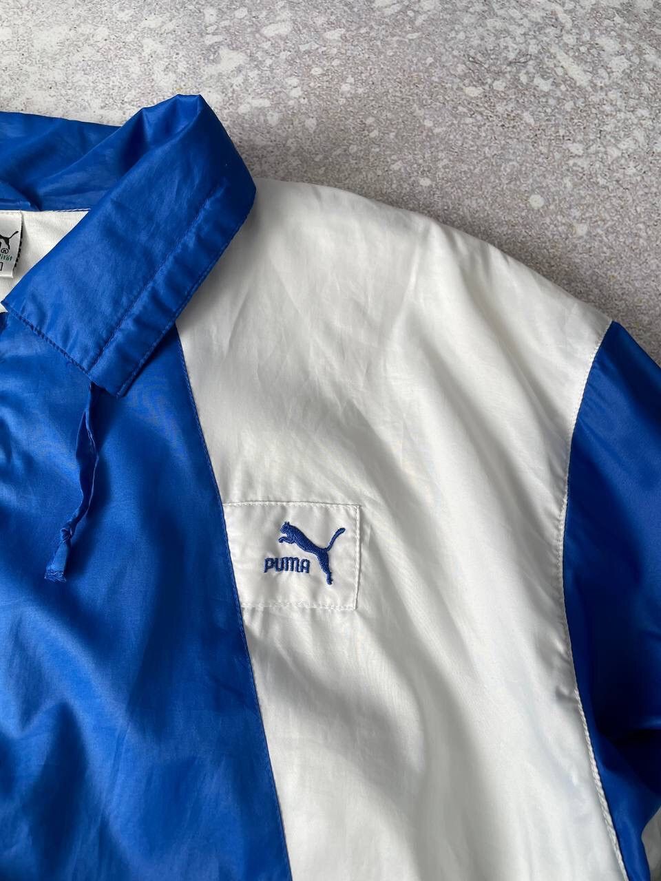 Puma × Vintage Vintage 80-90s Puma Zip Up Retro Track Nylon Jacket Y2K Rare Size US L / EU 52-54 / 3 - 3 Thumbnail