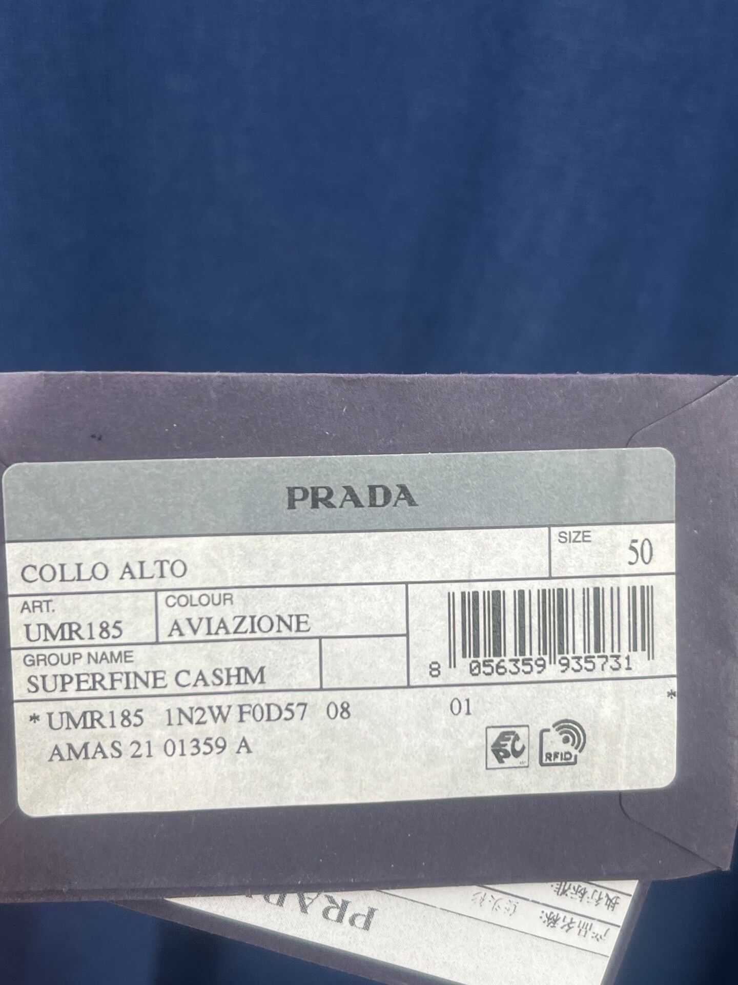 Prada prada men’s high-collar knitted sweater blue Size US M / EU 48-50 / 2 - 7 Thumbnail