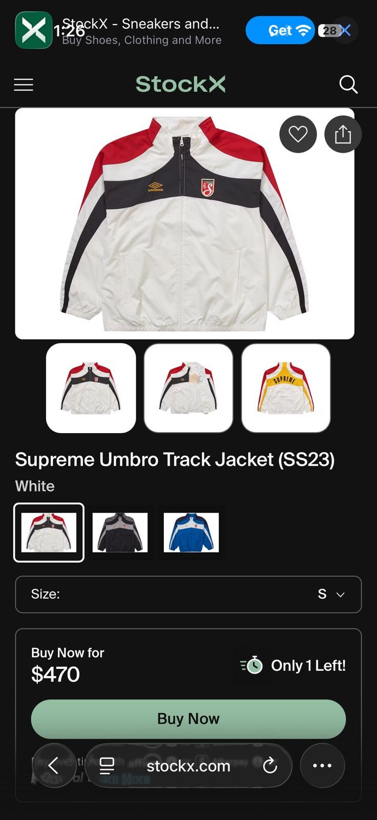 Supreme × Umbro Supreme zip up jacket Size US M / EU 48-50 / 2 - 5 Thumbnail