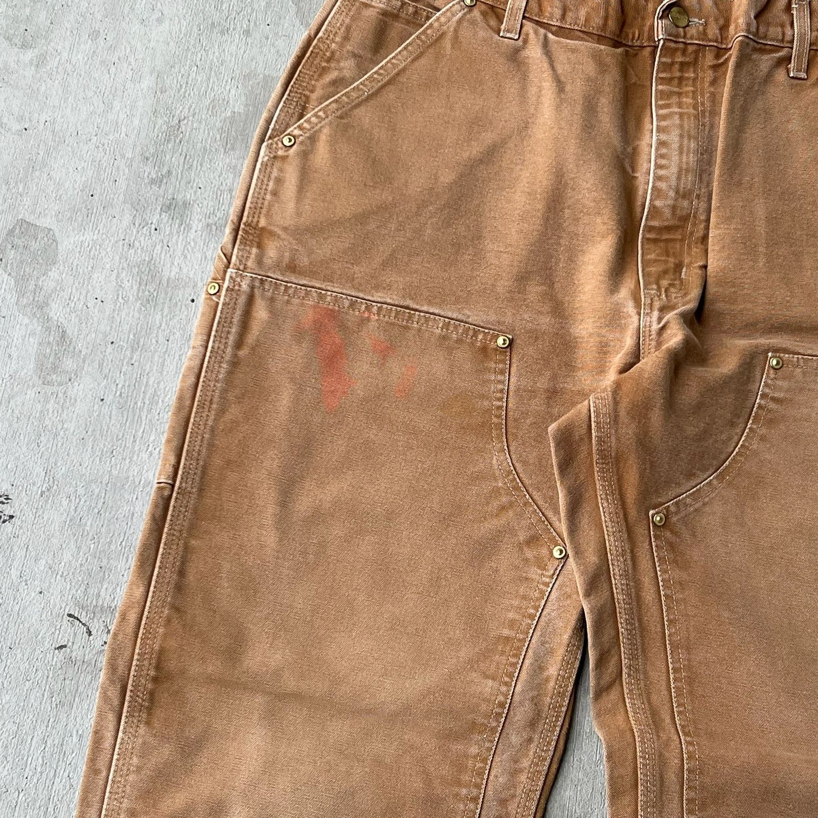 Carhartt × Vintage Carhartt brown double knee work wear carpenter pants Size US 34 / EU 50 - 3 Thumbnail