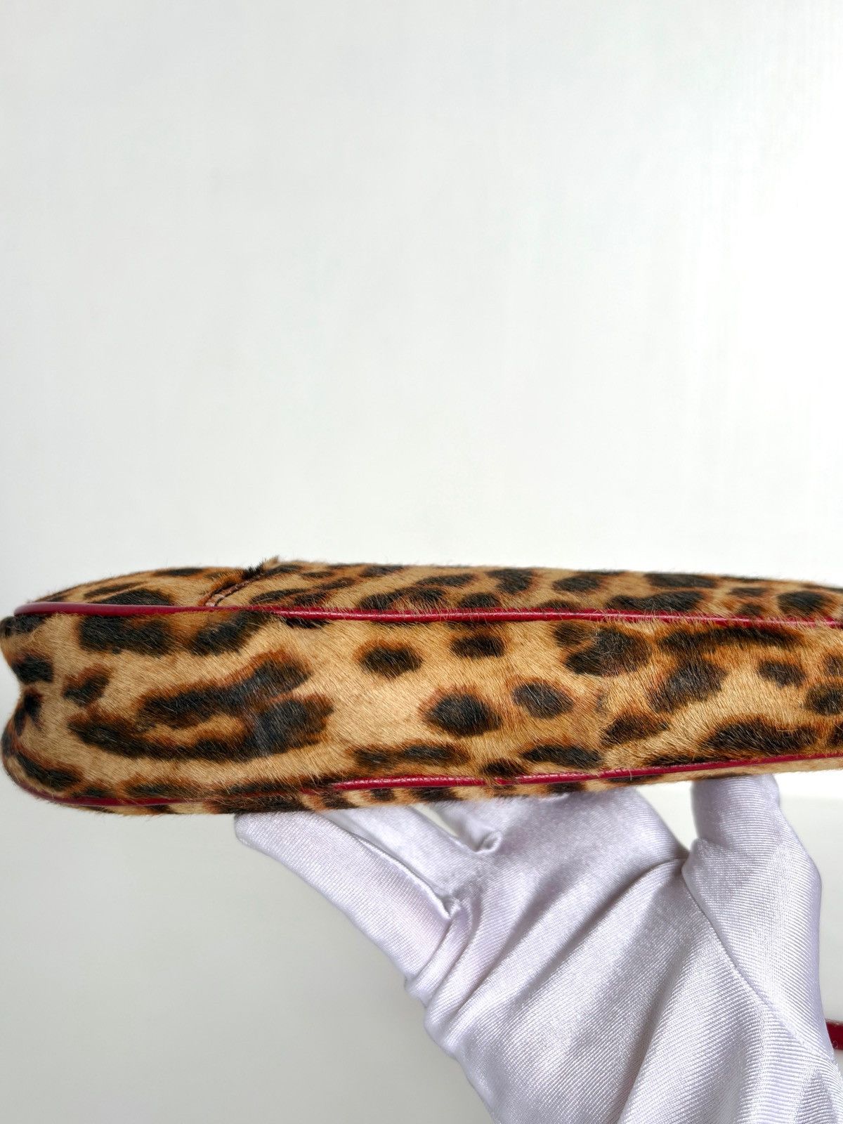 Dior Christian Dior Leopard Pony Hair Mini Saddle Bag Size ONE SIZE - 9 Thumbnail