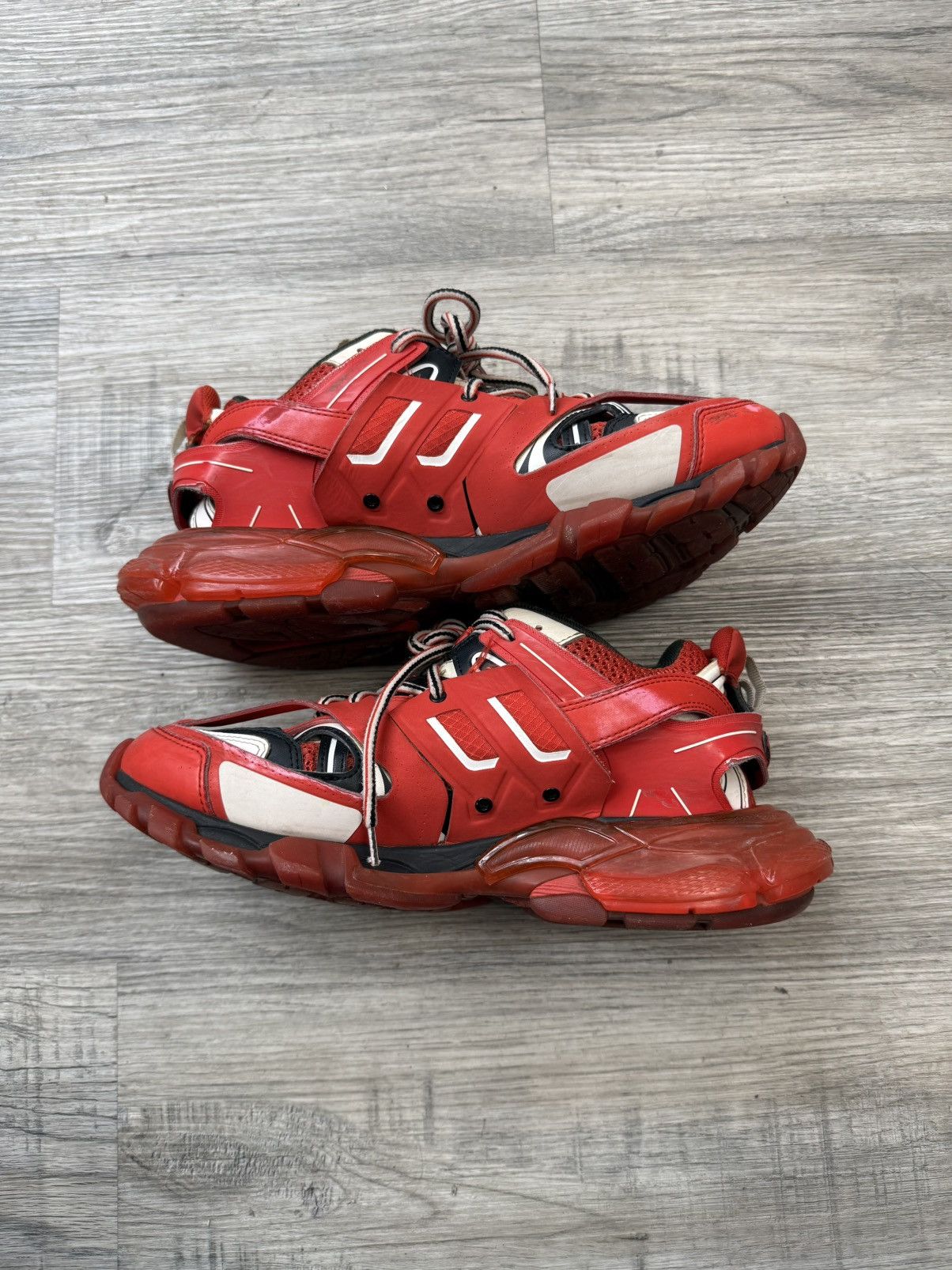 Balenciaga Balenciaga Track Runner Clear Sole - Red Size US 8 / EU 41 - 4 Thumbnail
