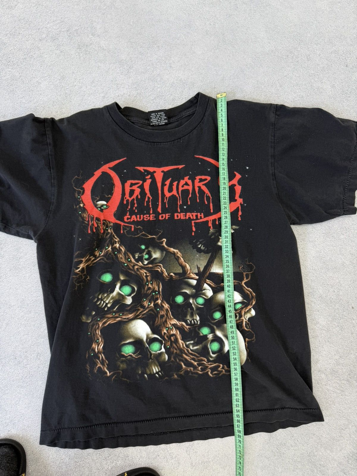 Band Tees Vintage Obituary Cause Of Death Pile Of Skull Band T-Shirt Size US M / EU 48-50 / 2 - 11 Thumbnail