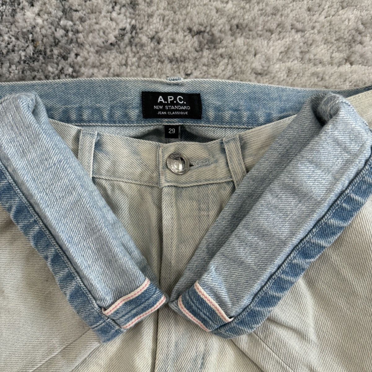 A.P.C. × Designer Rare A.P.C Raw waxed selvedge jeans Size US 31 - 4 Thumbnail