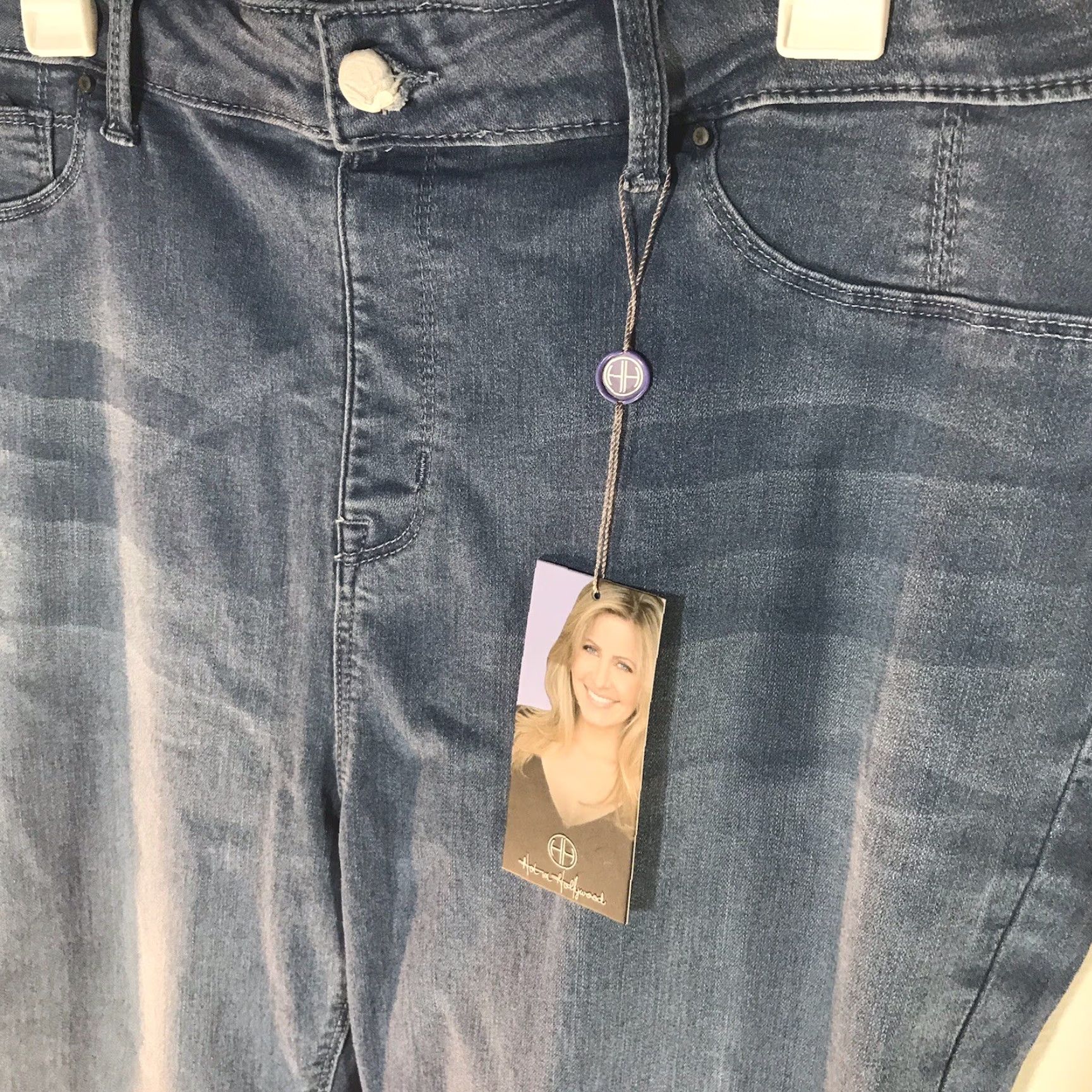 Vintage VINTAGE Hot in Hollywood Women’s Jeans Ankle Slim Leg Plus Size 1X Blue Stretch Comfort Size 40" / US 18 - 2 Thumbnail