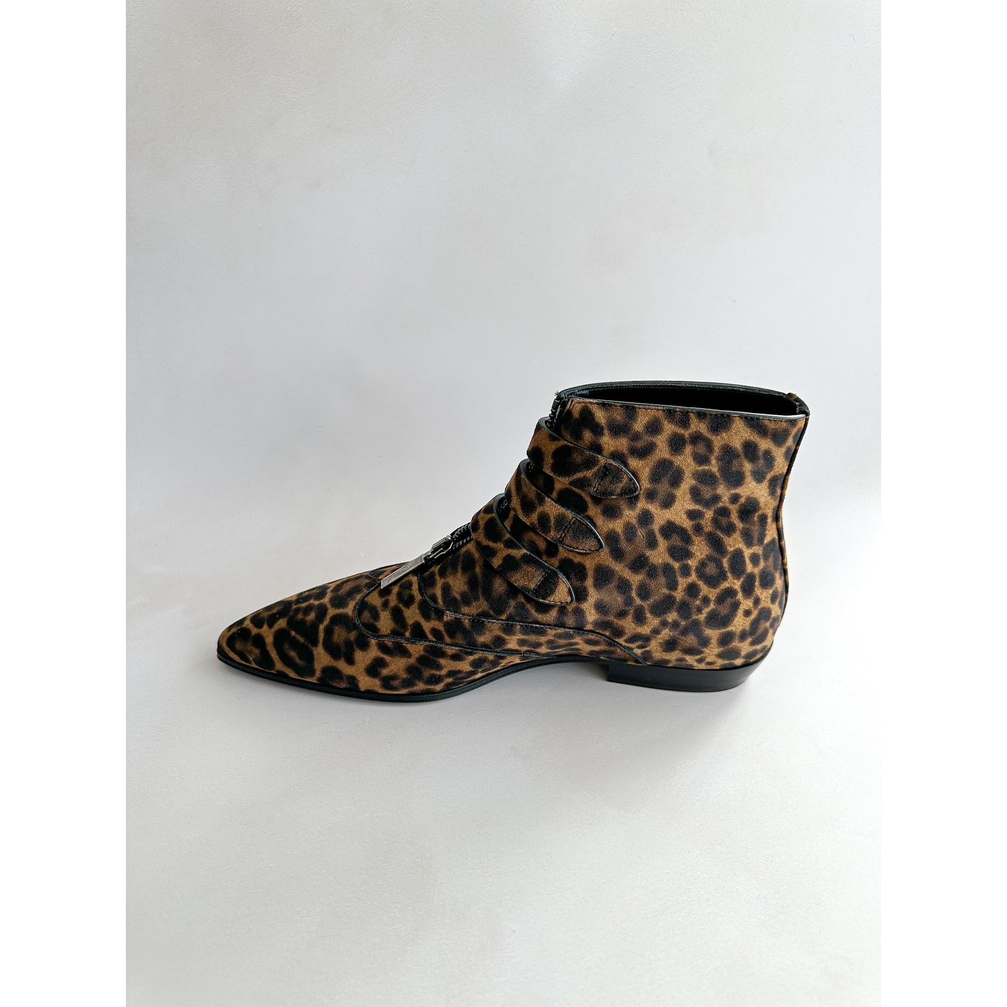 Saint Laurent Paris Saint Laurent Stan Boots in Leopard Print Suede Size US 6 / EU 39 - 6 Thumbnail