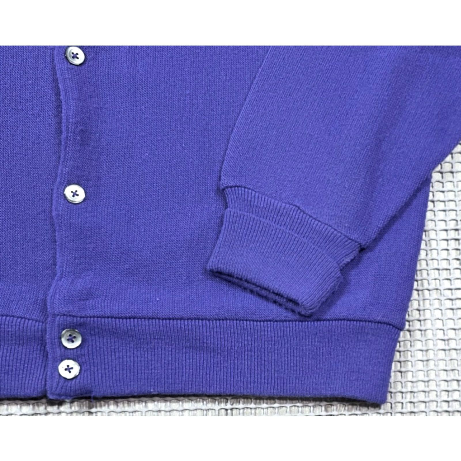 Izod VINTAGE Izod Cardigan Sweater Mens XL Purple Acrylic Made In USA Dad Sweater Size US XL / EU 56 / 4 - 4 Thumbnail