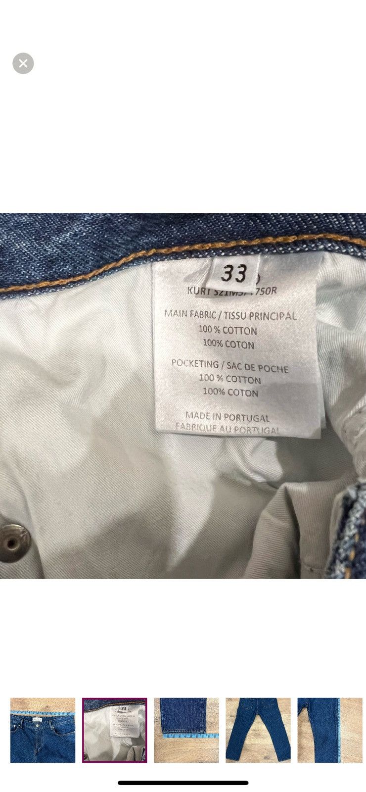 Officine Generale Officine Generale “Kurt” Slim-Fit Jeans Size US 33 - 3 Thumbnail