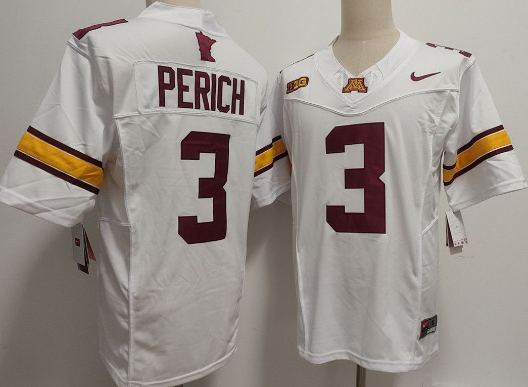 Other Men's Minnesota Golden Gophers 3 Koi Perich White Size US L / EU 52-54 / 3 - 1 Thumbnail