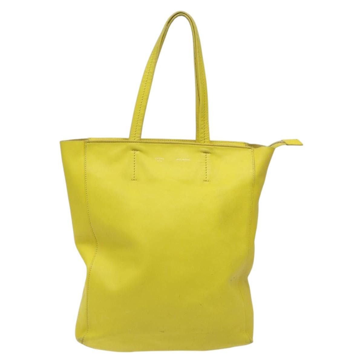 Celine CELINE Hand Bag Leather Yellow Size ONE SIZE - 2 Thumbnail