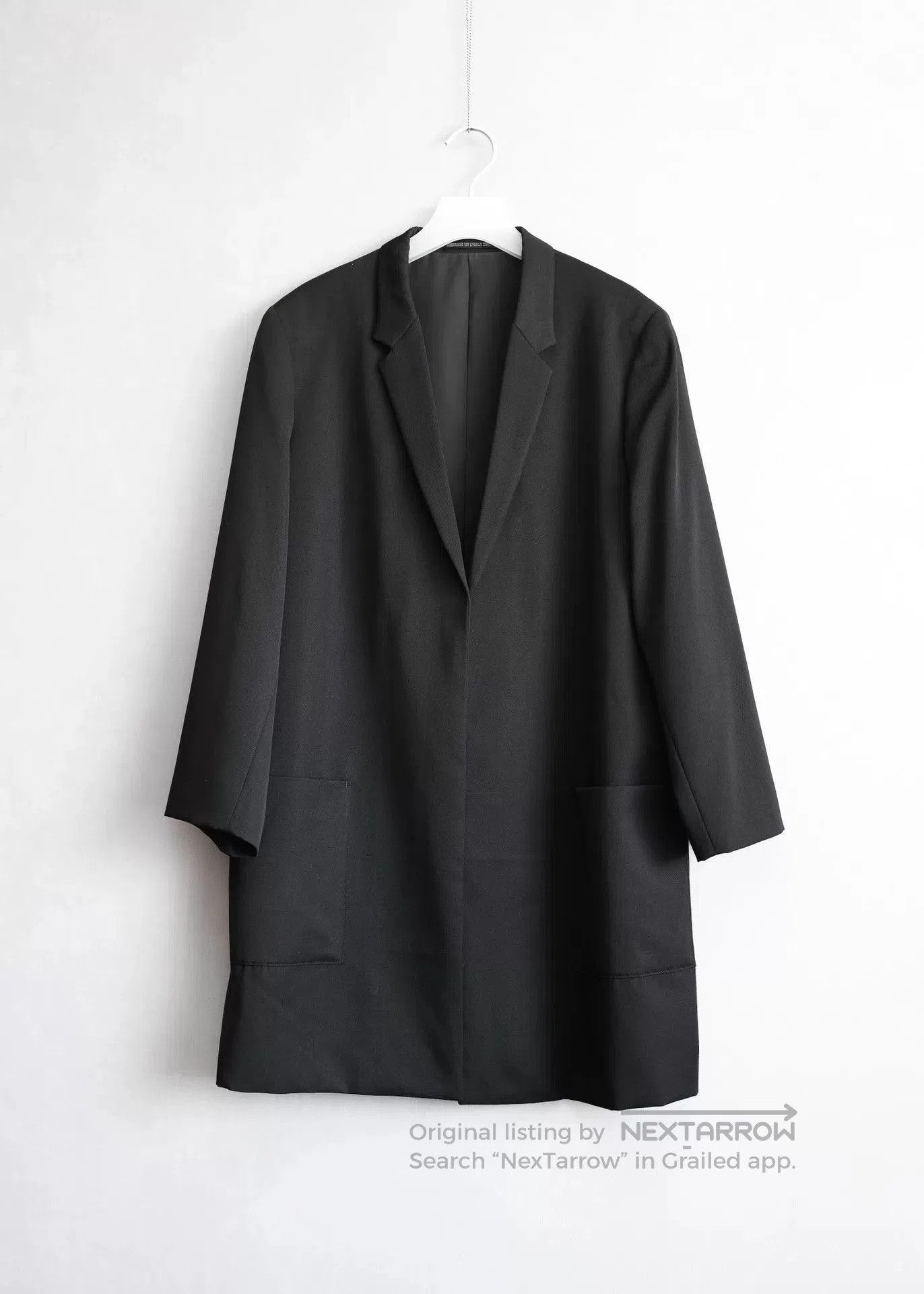 Yohji Yamamoto Yohji Yamamoto Black Long Coat Without Buttons. Size US S / EU 44-46 / 1 - 1 Thumbnail