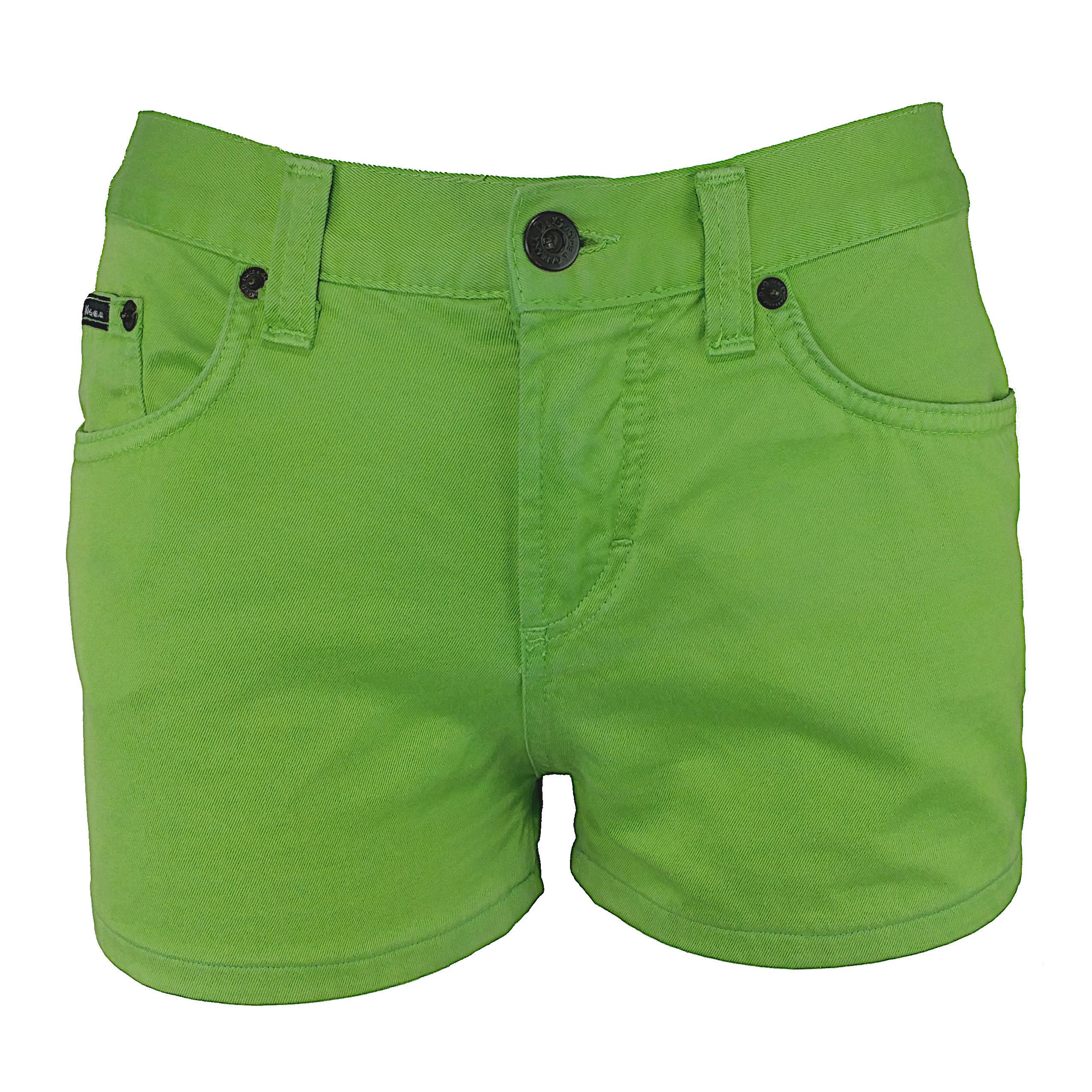 Dolce & Gabbana Archive Lime Green Denim Shorts - Late 90s/Y2K Size 27" / US 4 / IT 40 - 2 Thumbnail