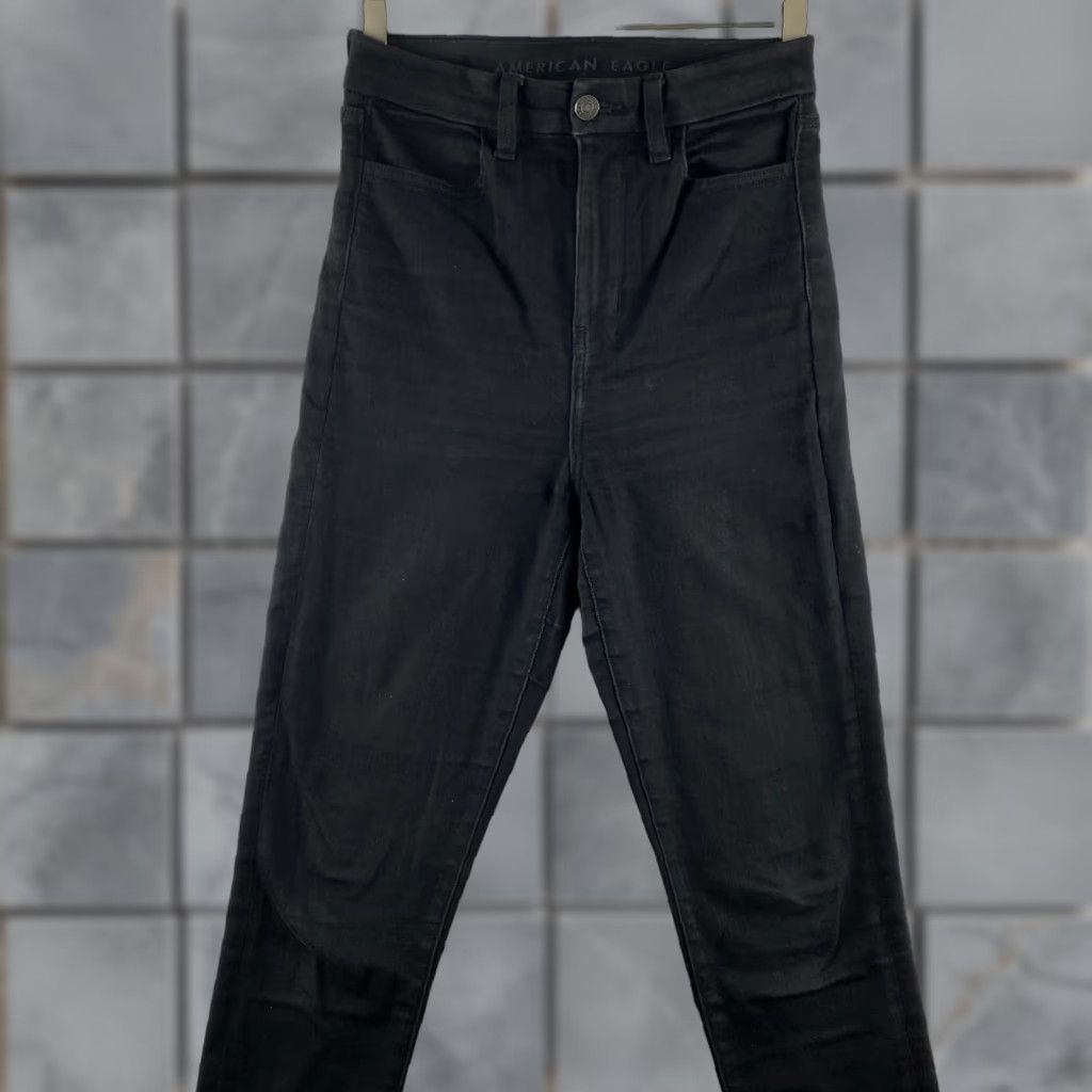 American Eagle Outfitters American Eagle Outfitters Jeans Womens 4 Black High Rise Ankle Skinny Stretch Jegging 27x26 Modern 90s Mens Womens Boys Girls Size 27" / US 4 / IT 40 - 1 Thumbnail