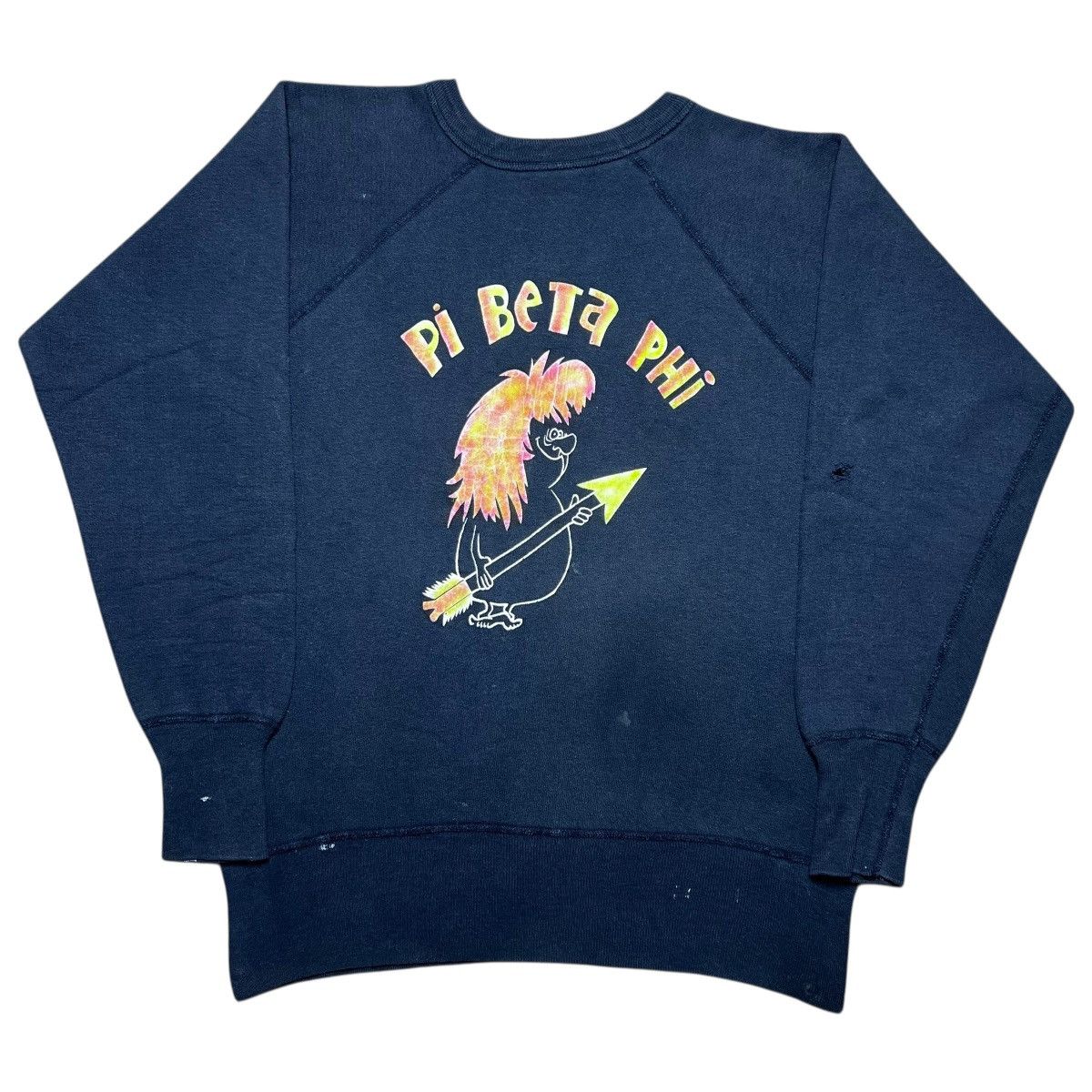 NCAA 50s Pi Beta Phi Monmouth Flock Print Black Sweatshirt Size US L / EU 52-54 / 3 - 1 Thumbnail