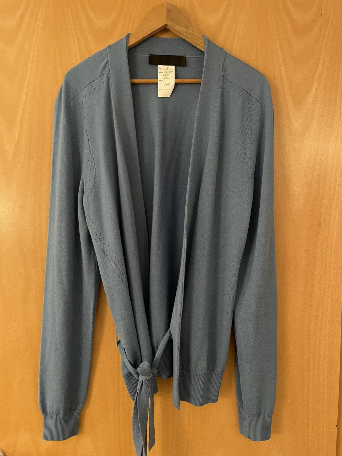 image of Haider Ackermann Ss20 Kimono Wrap Cardigan in Light Blue, Men's (Size Medium)