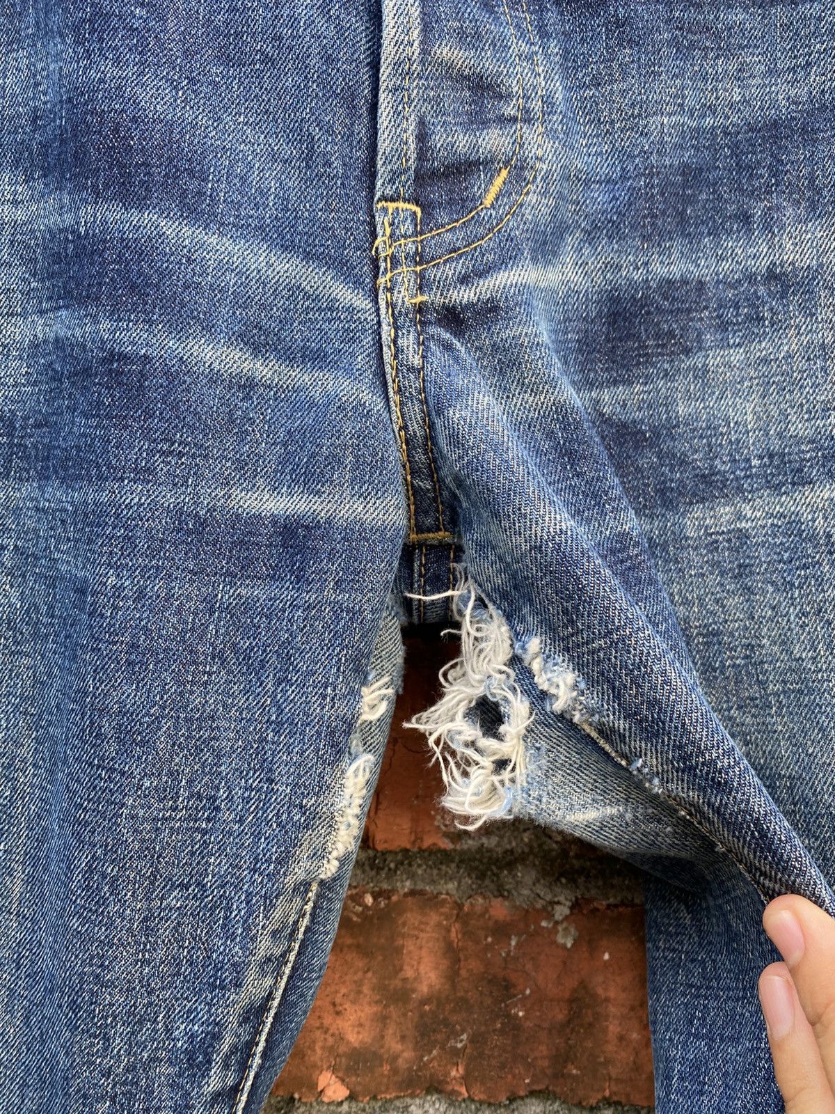 Levi's Vintage Clothing W33x35 Vintage levi's 503B redline distressed Size US 33 - 4 Thumbnail