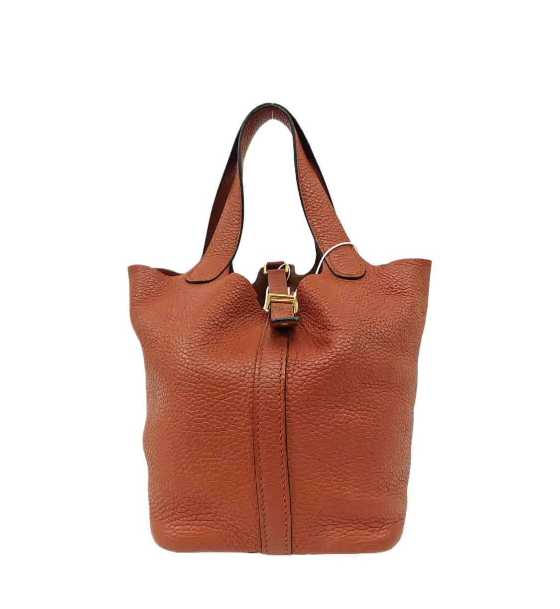 Hermes Hermes Picotin Lock 18 brick red Clemence cowhide leather picotin handbag gold h Size ONE SIZE - 1 Thumbnail