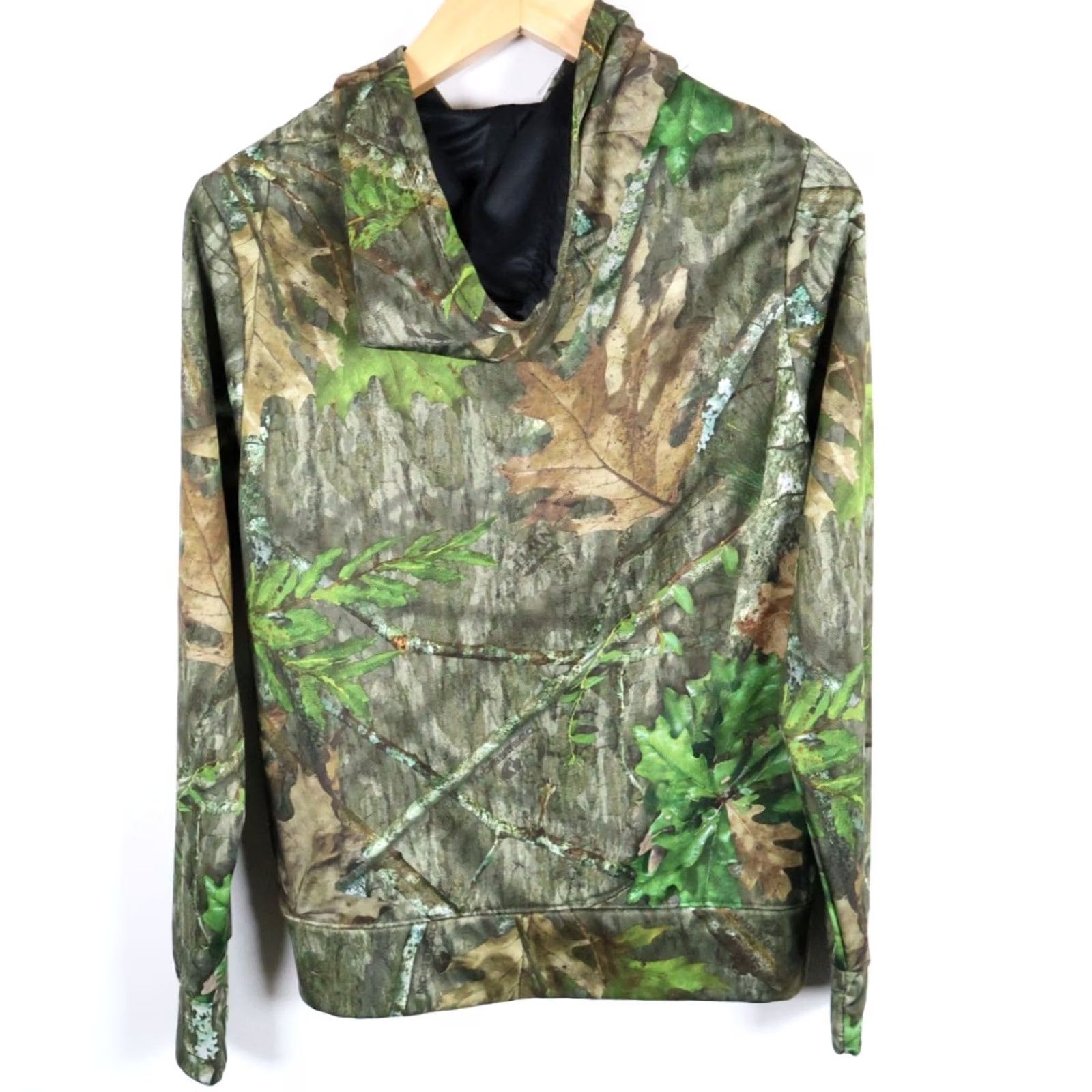Vintage Mossy Oak Zip Hoodie Women's M Green Camo Sweatshirt Camouflage Polyester 90s Retro Nature Mossy Oak Hoodie Mens Womens Girls? Size M / US 6-8 / IT 42-44 - 2 Thumbnail