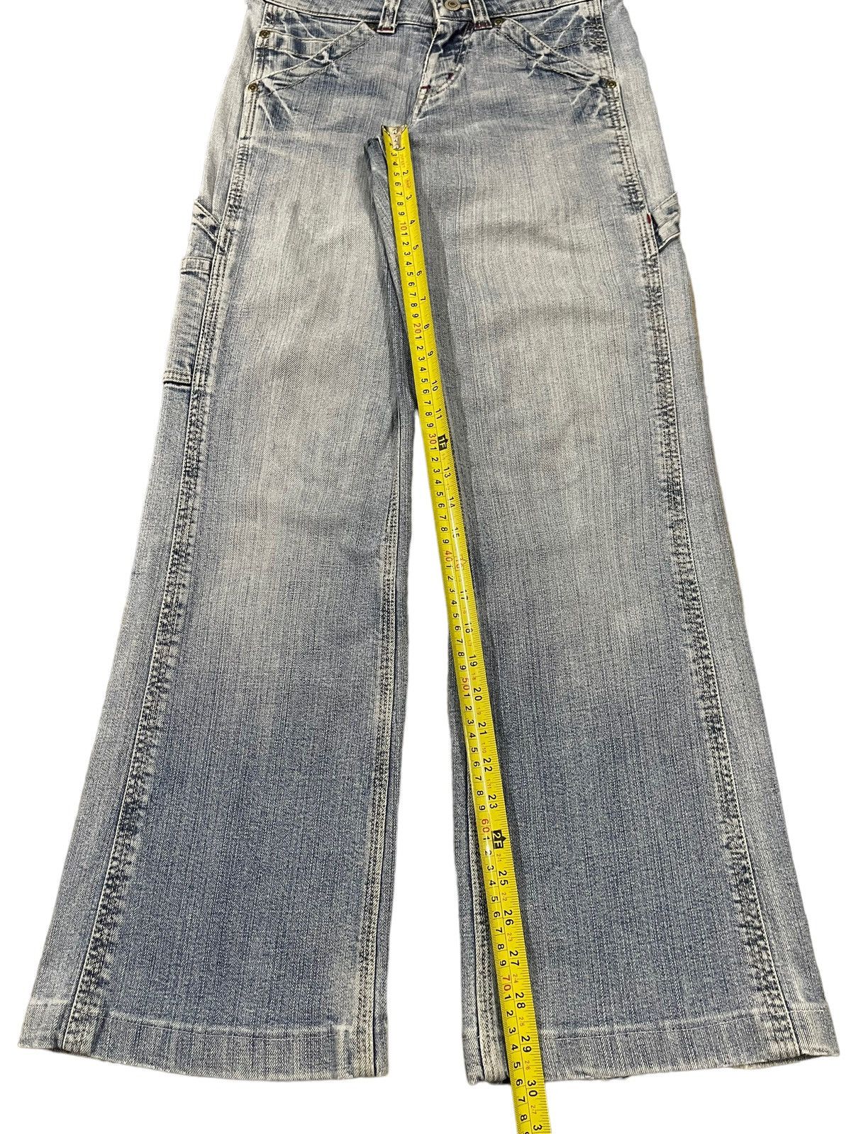 14th Addiction Vintage Rue De France Blue Wash Style Wide Leg Jeans Size US 28 / EU 44 - 14 Thumbnail