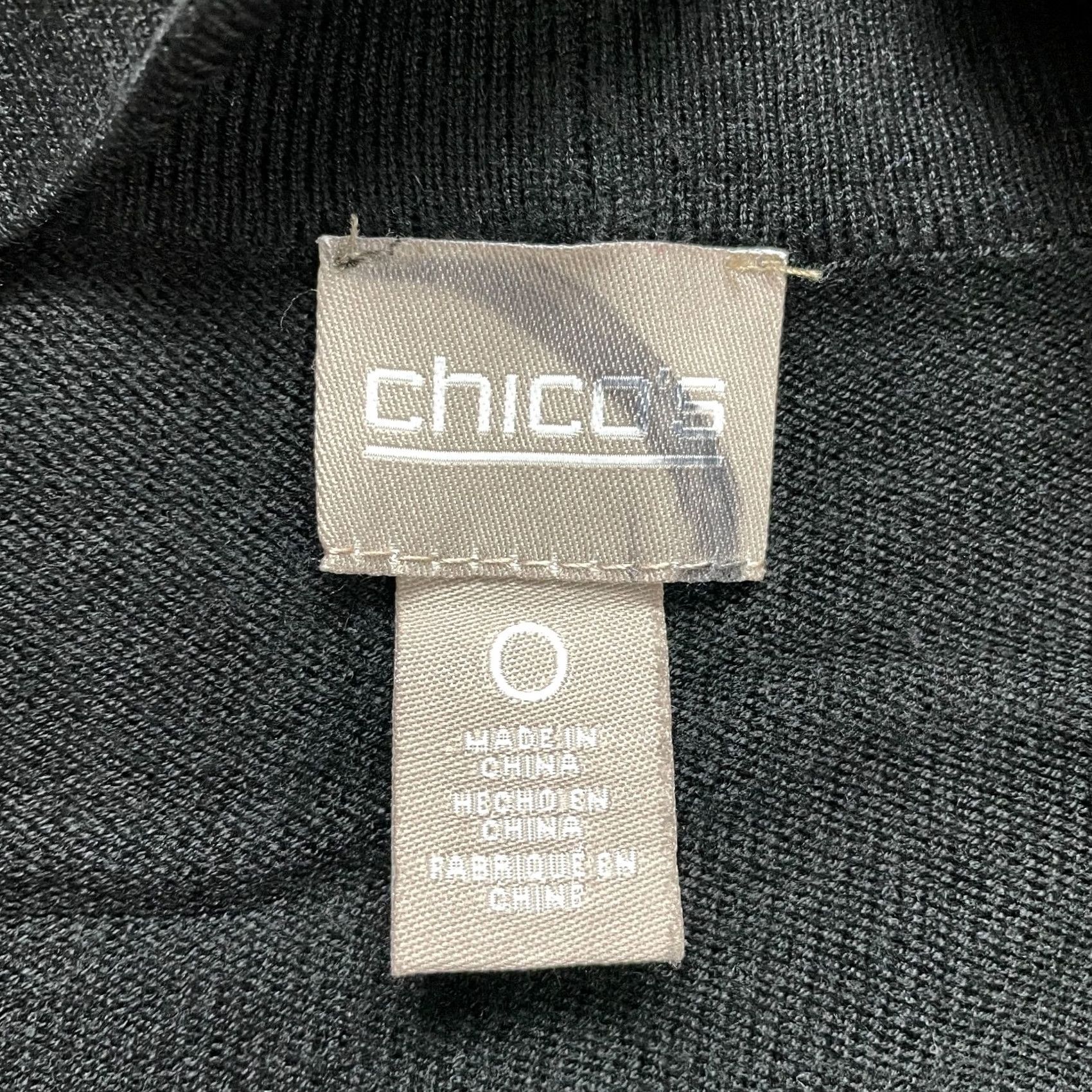 Vintage Chico's Cardigan Sweater Womens Cardigan Black S Long Sleeve V-Neck Open Knit Slim Regular Size S / US 4 / IT 40 - 4 Thumbnail