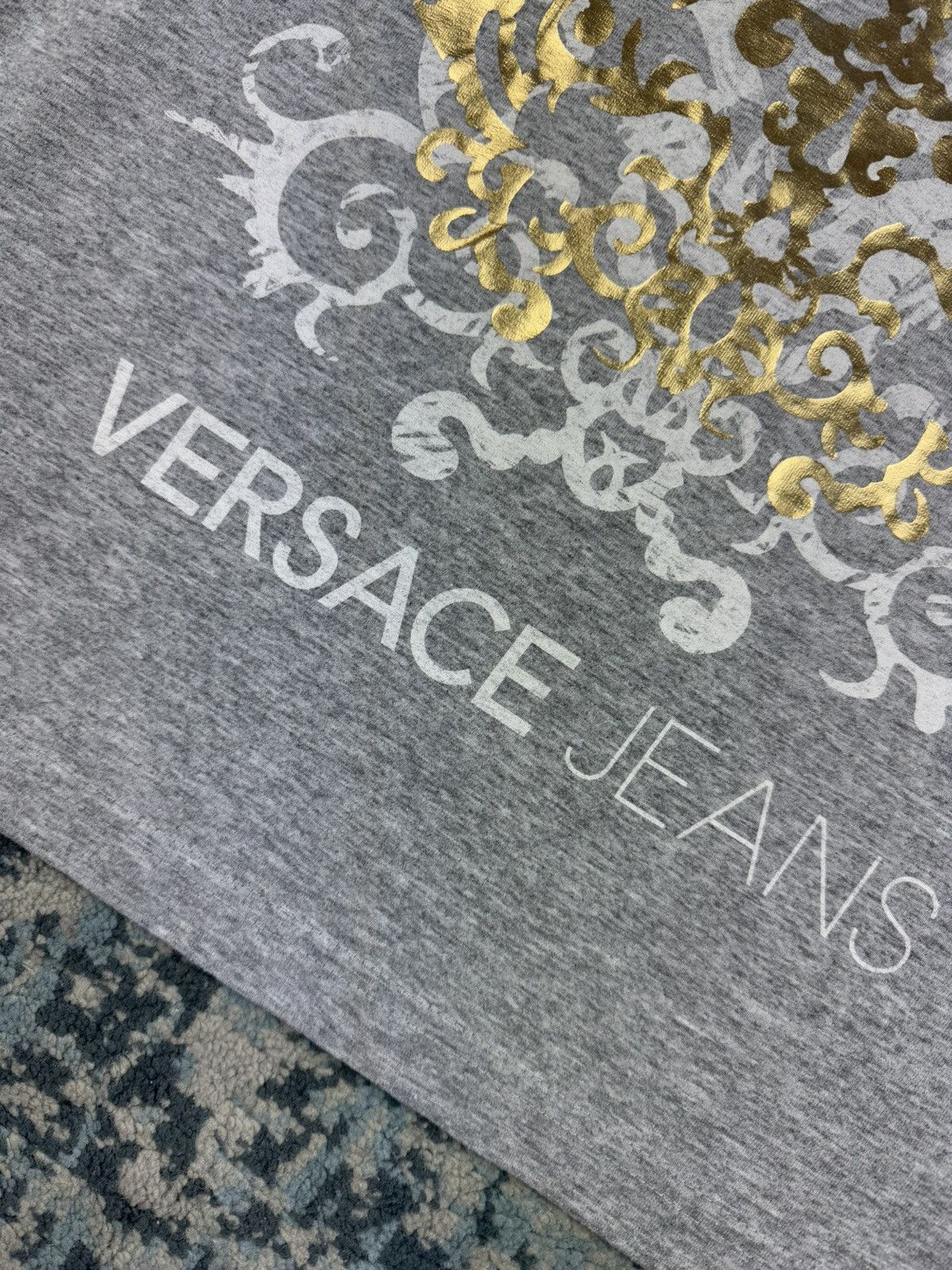 Versace Jeans Couture vintage y2k Versace Jeans gold baroque print long sleeve tee Size US L / EU 52-54 / 3 - 5 Thumbnail