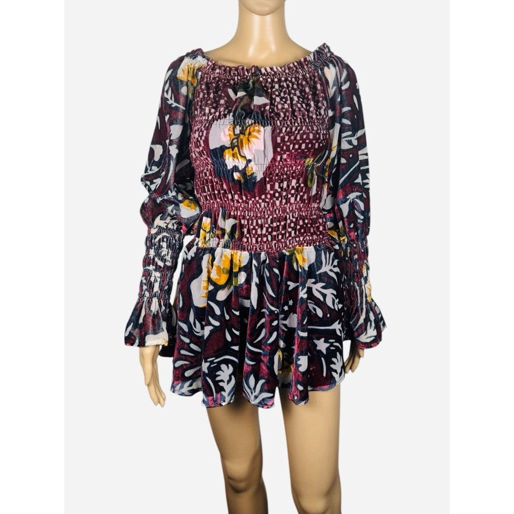 Free People New Free People Bali Aveline Velvet Mini Dress Size XS Size XS / US 0-2 / IT 36-38 - 3 Thumbnail
