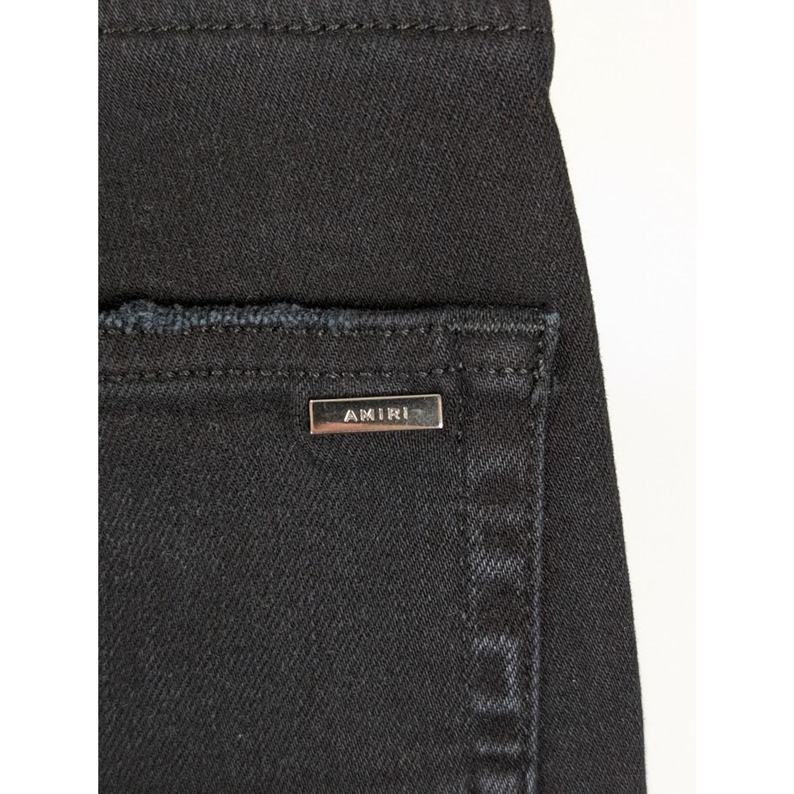 Amiri o1rshd1 Scarves Art Patch Jeans in Antique Black Size US 33 - 18 Thumbnail