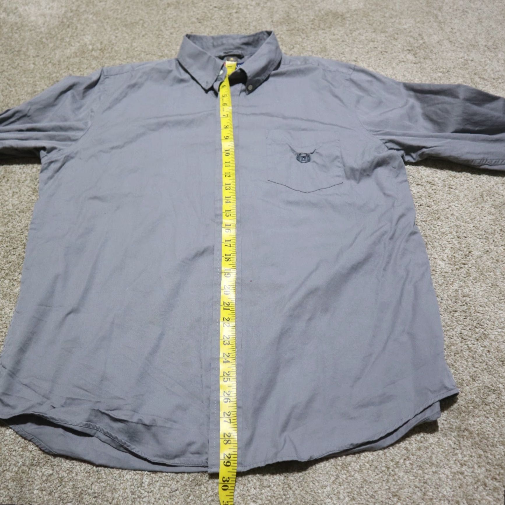 Chaps Chaps Shirt Long Sleeve Button-Up 100% Cotton Men L Gray Size US L / EU 52-54 / 3 - 6 Thumbnail