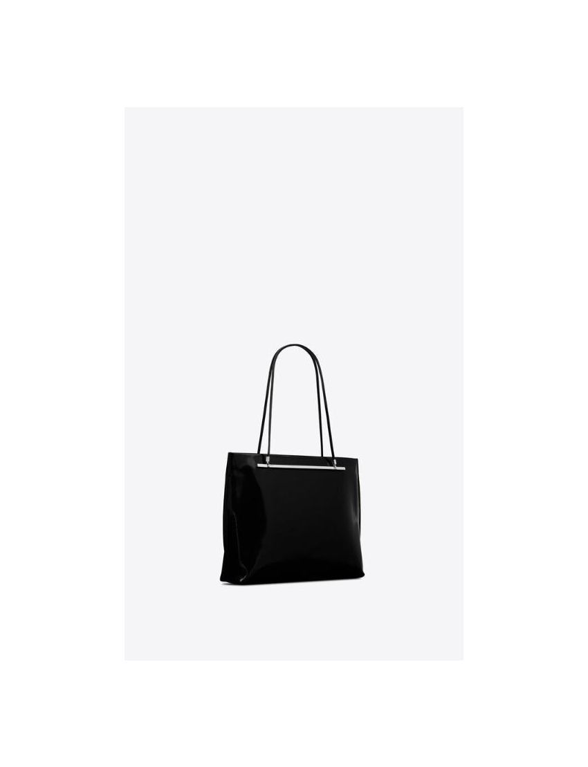 Saint Laurent Paris o1s1wg111124 Size: OS / Shopping Bag Shiny Leather in Black Size ONE SIZE - 4 Thumbnail