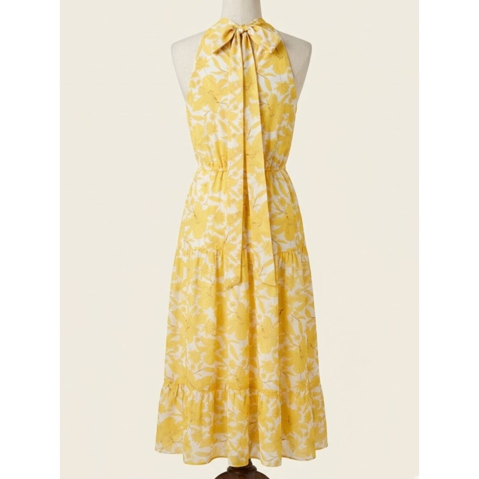Sam Edelman Sam Edelman Yellow Printed Chiffon Floral Dress Size XS / US 0-2 / IT 36-38 - 3 Thumbnail