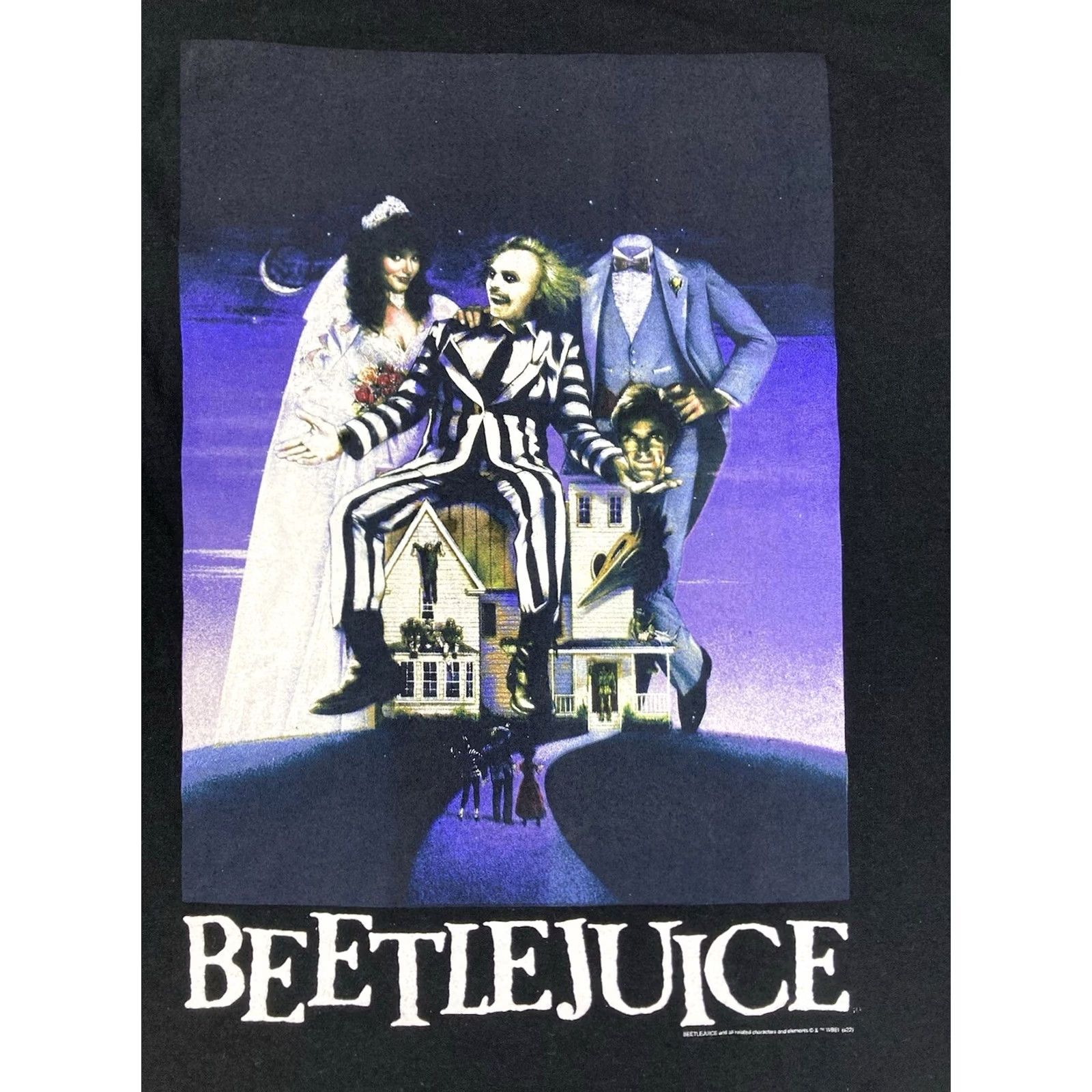 Fruit Of The Loom Beetlejuice Graphic T-shirt Men Large Black Short Sleeve 2022 Beetlejuice Movie Logo Halloween Horror Colorful Funny Shirt Size US L / EU 52-54 / 3 - 2 Thumbnail