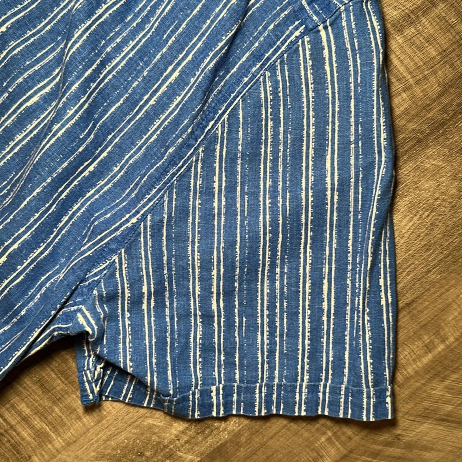 Onia Onia Linen Blend Short Sleeve Button Down - XL Size US XL / EU 56 / 4 - 4 Thumbnail