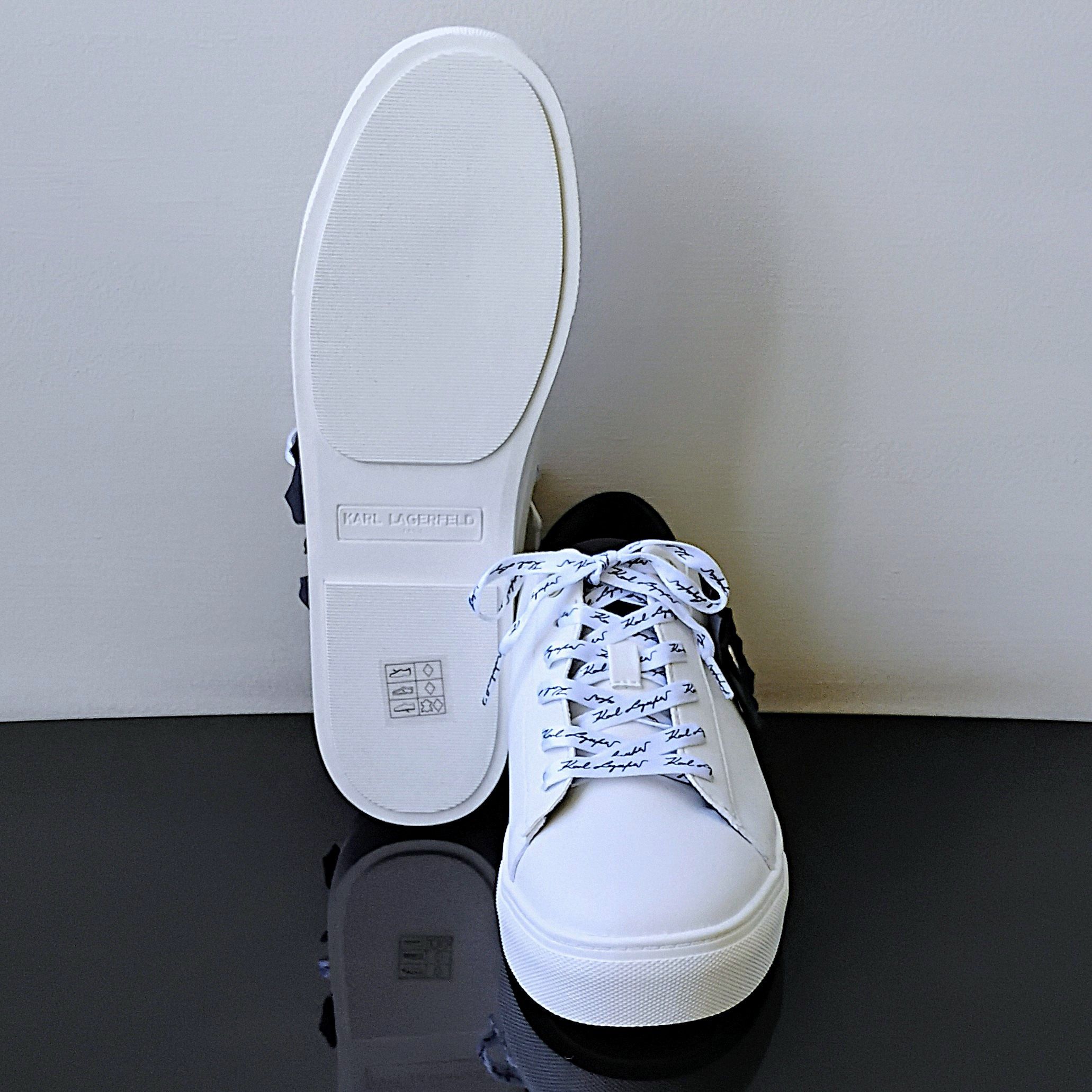 Karl Lagerfeld Karl Lagerfeld Paris Women's Flower Sneaker in Black/White Size US 9.5 / IT 39.5 - 15 Thumbnail