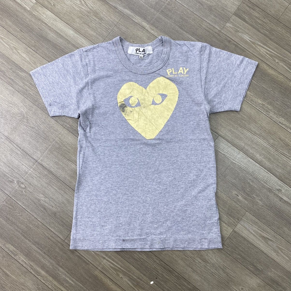 Comme des Garcons PLAY AD2010 Comme des Garçons Play CDG Yellow Heart Big Logo Tee Size US XS / EU 42 / 0 - 1 Thumbnail