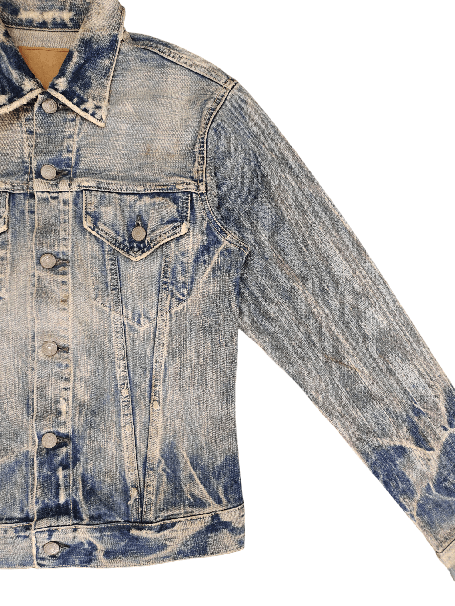 Number (N)ine × Undercover 1990s Spellbound Clawmark Distress Faded Denim Jacket Size US S / EU 44-46 / 1 - 4 Thumbnail