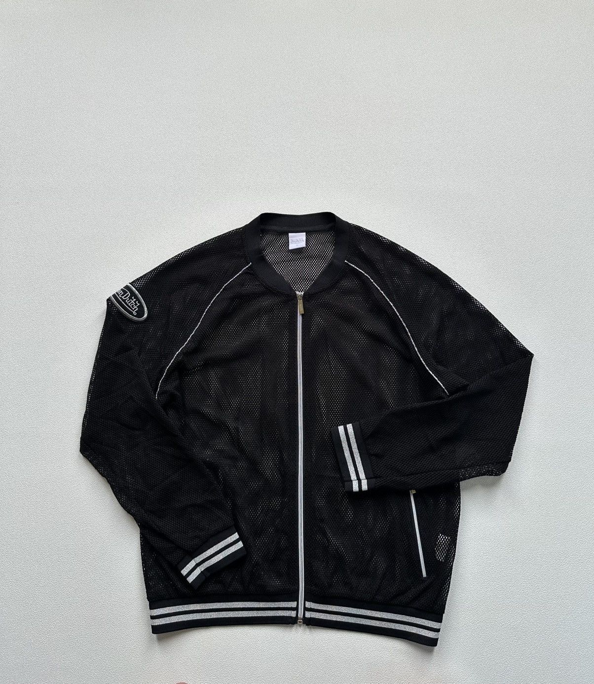 Von Dutch 2000s Von Dutch Mesh Fishnet Jacket Black Size US M / EU 48-50 / 2 - 3 Thumbnail