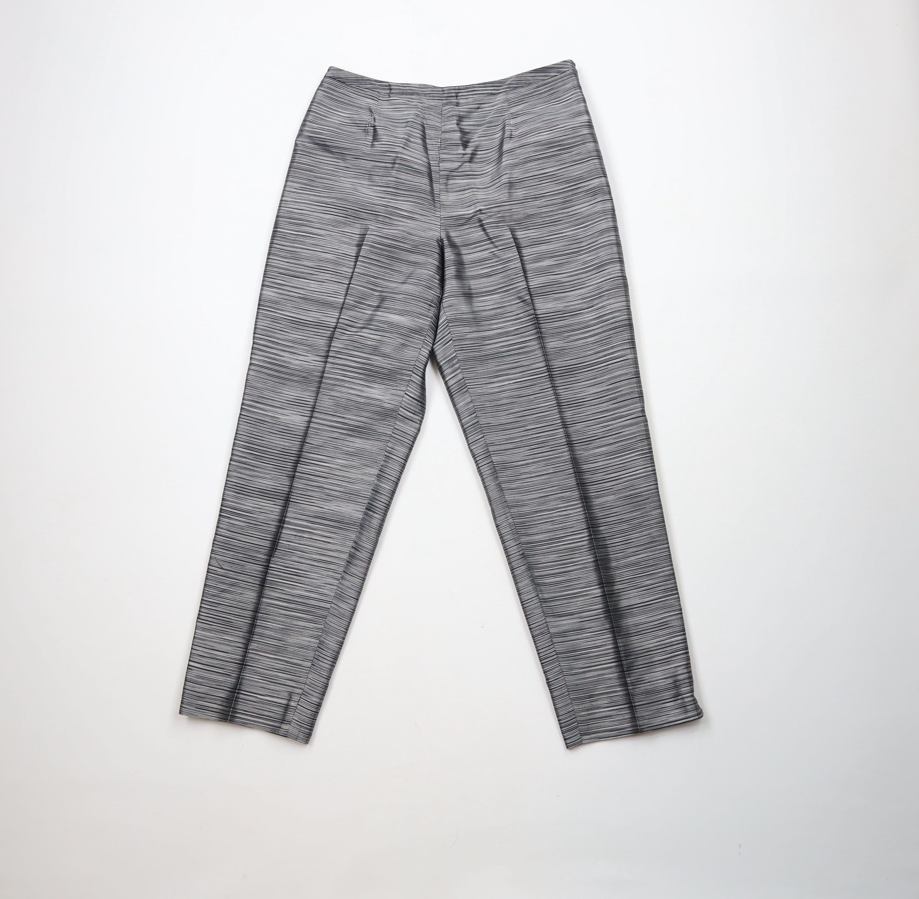 Vintage Vintage 90s Streetwear Silk Tapered Leg Suit Pants Gray Size 30" / US 8 / IT 44 - 1 Thumbnail