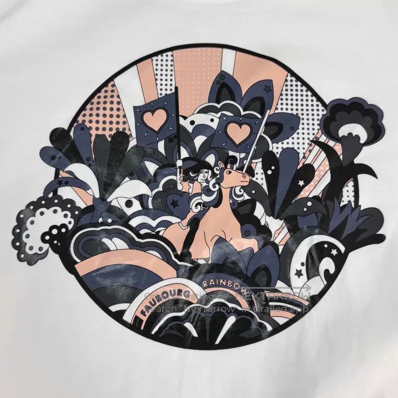 Hermes Hermes White Round Print Short Sleeve Size XS / US 0-2 / IT 36-38 - 7 Thumbnail